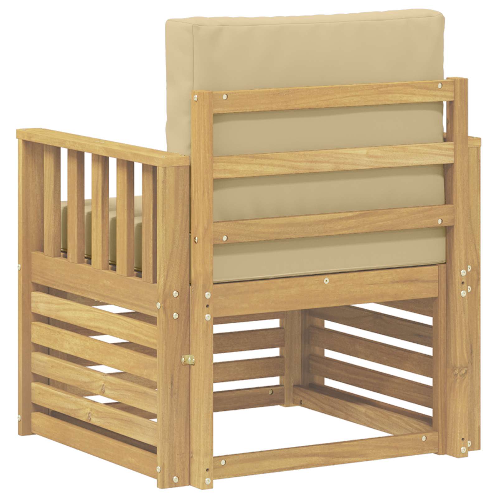 2 Stuk Buiten bankenset Polyester Wit en Beige is nu te koop bij PeponiXL, paradijselijk wonen!