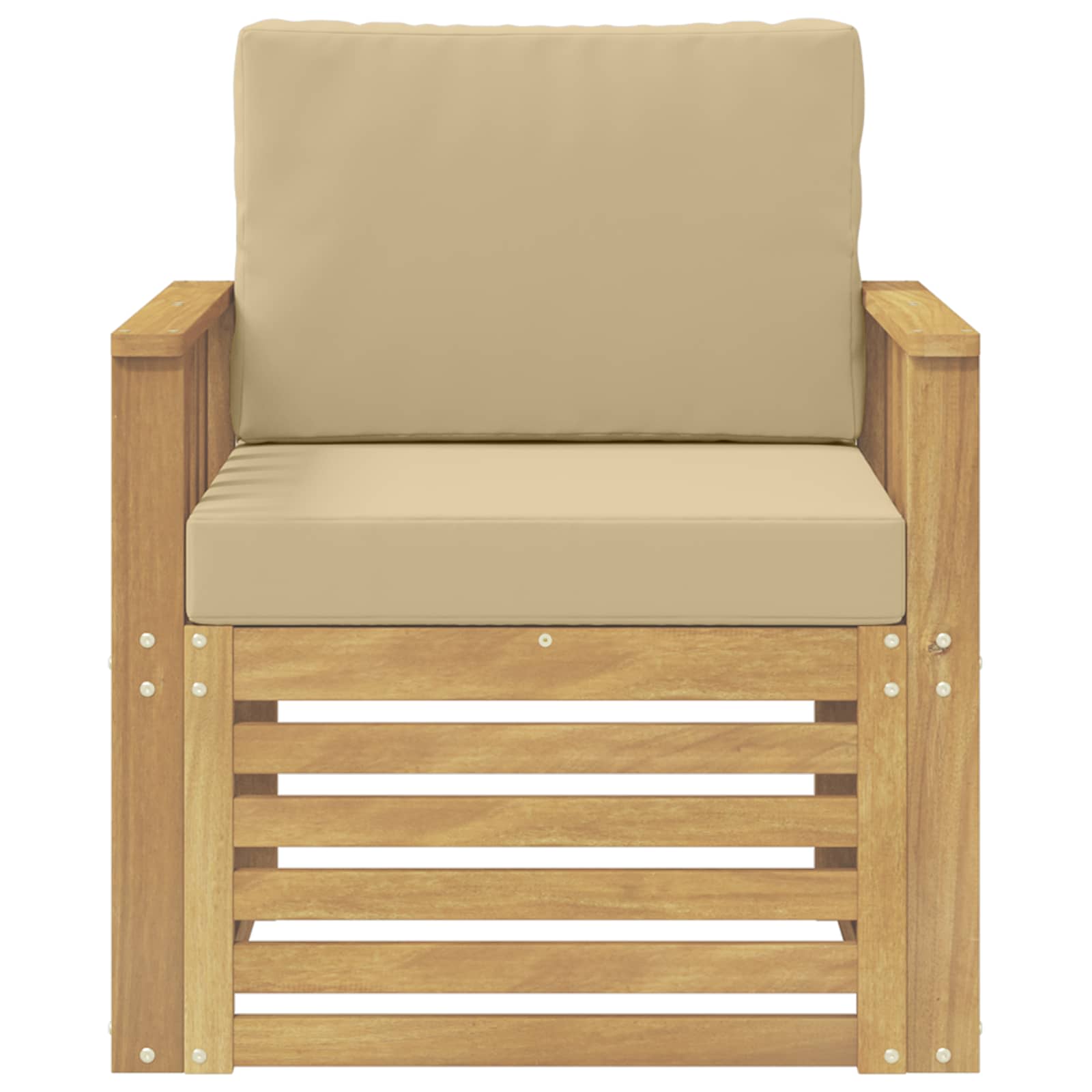 2 Stuk Buiten bankenset Polyester Wit en Beige is nu te koop bij PeponiXL, paradijselijk wonen!
