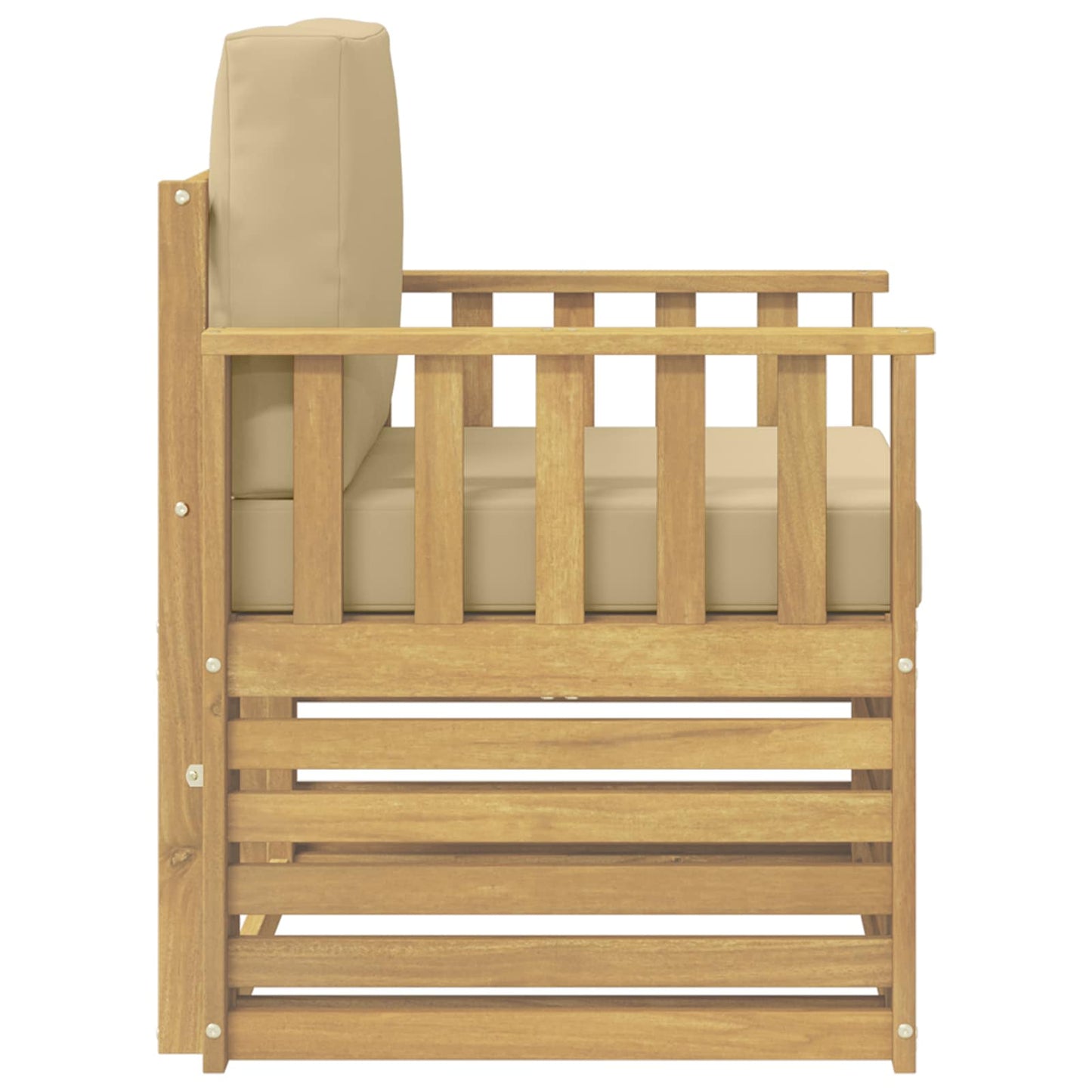 2 Stuk Buiten bankenset Polyester Wit en Beige is nu te koop bij PeponiXL, paradijselijk wonen!