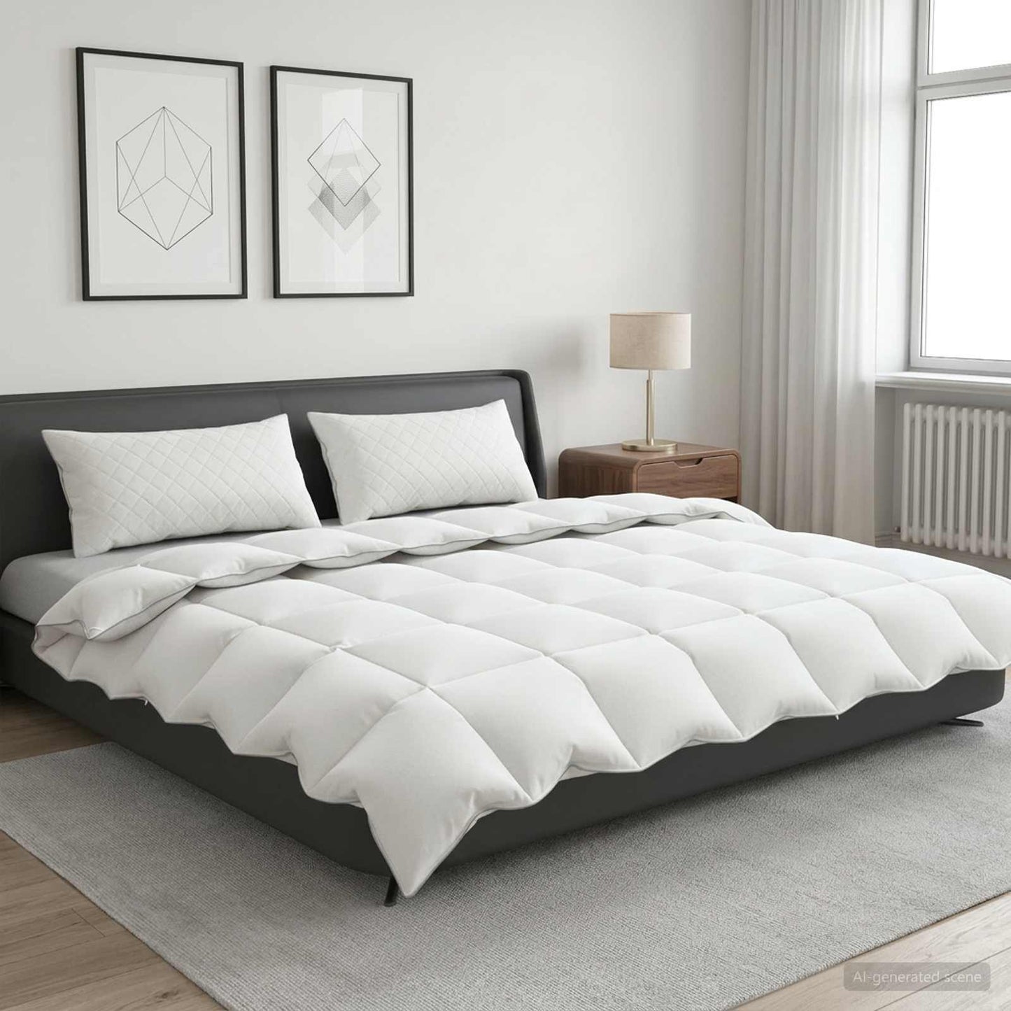 Dekbed FULDA 200 x 220 cm Winter 300 GSM 90% Gansendons Wit is nu te koop bij PeponiXL, paradijselijk wonen!