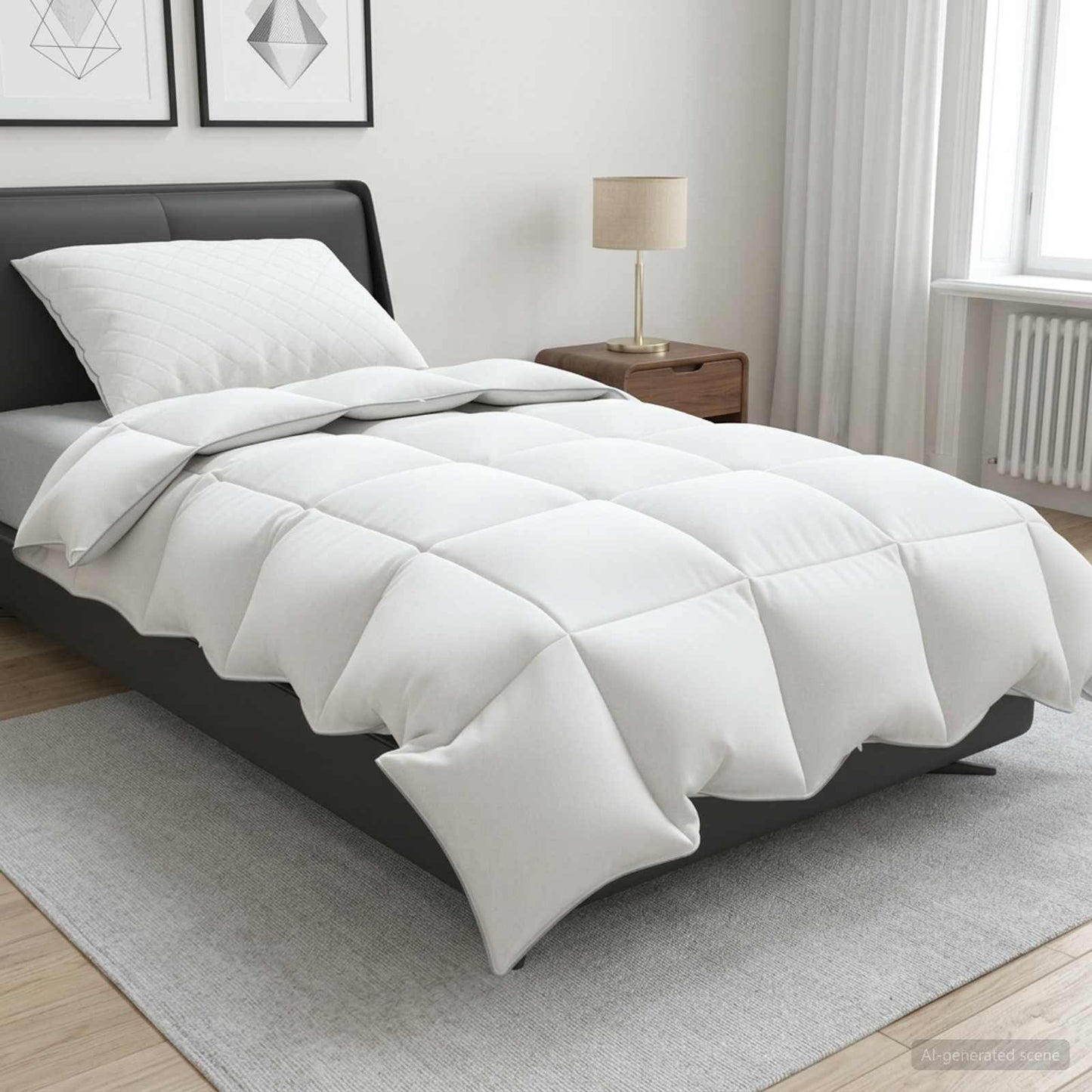 90% ganzen dons dekbedset FULDA 2 pcs 140 x 200 cm 210 GSM Wit is nu te koop bij PeponiXL, paradijselijk wonen!