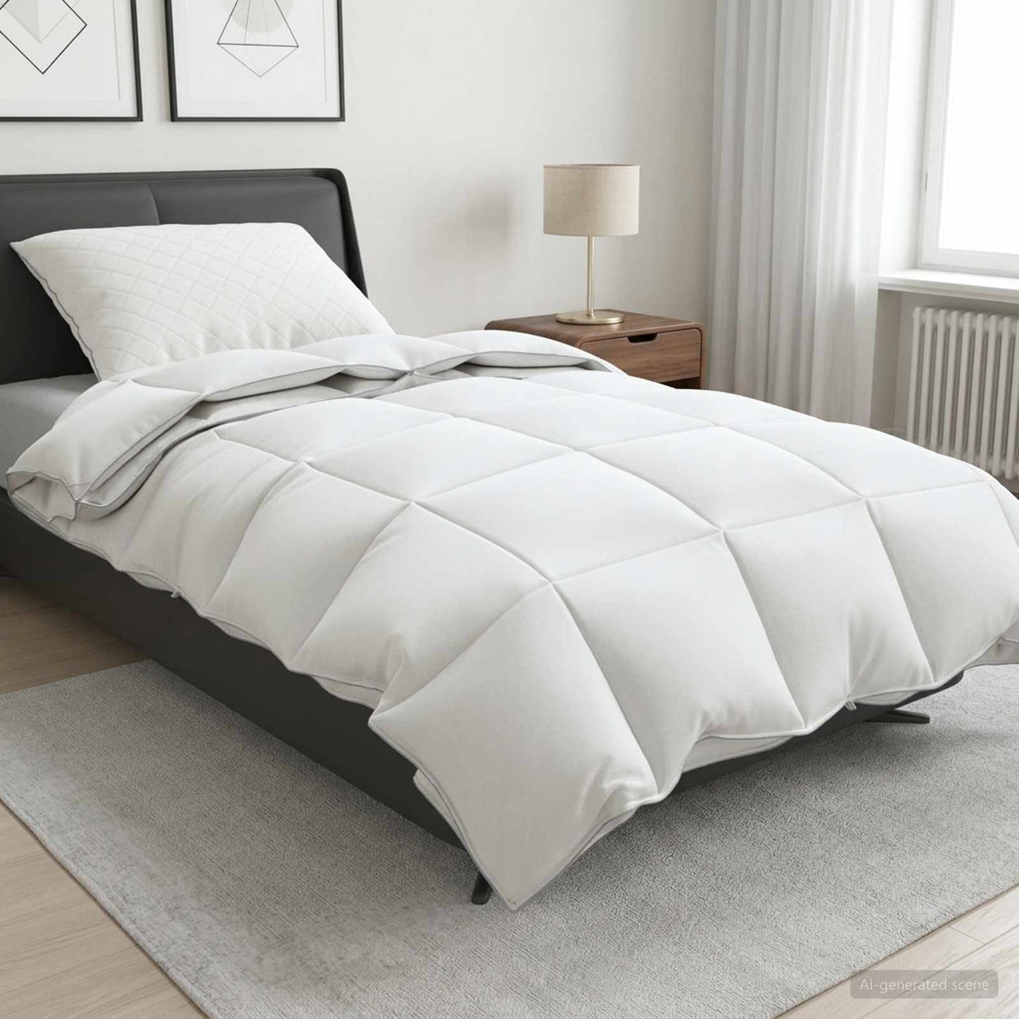 90% ganzen dons dekbedset FULDA 2 pcs 137 x 200 cm 310 GSM Wit is nu te koop bij PeponiXL, paradijselijk wonen!