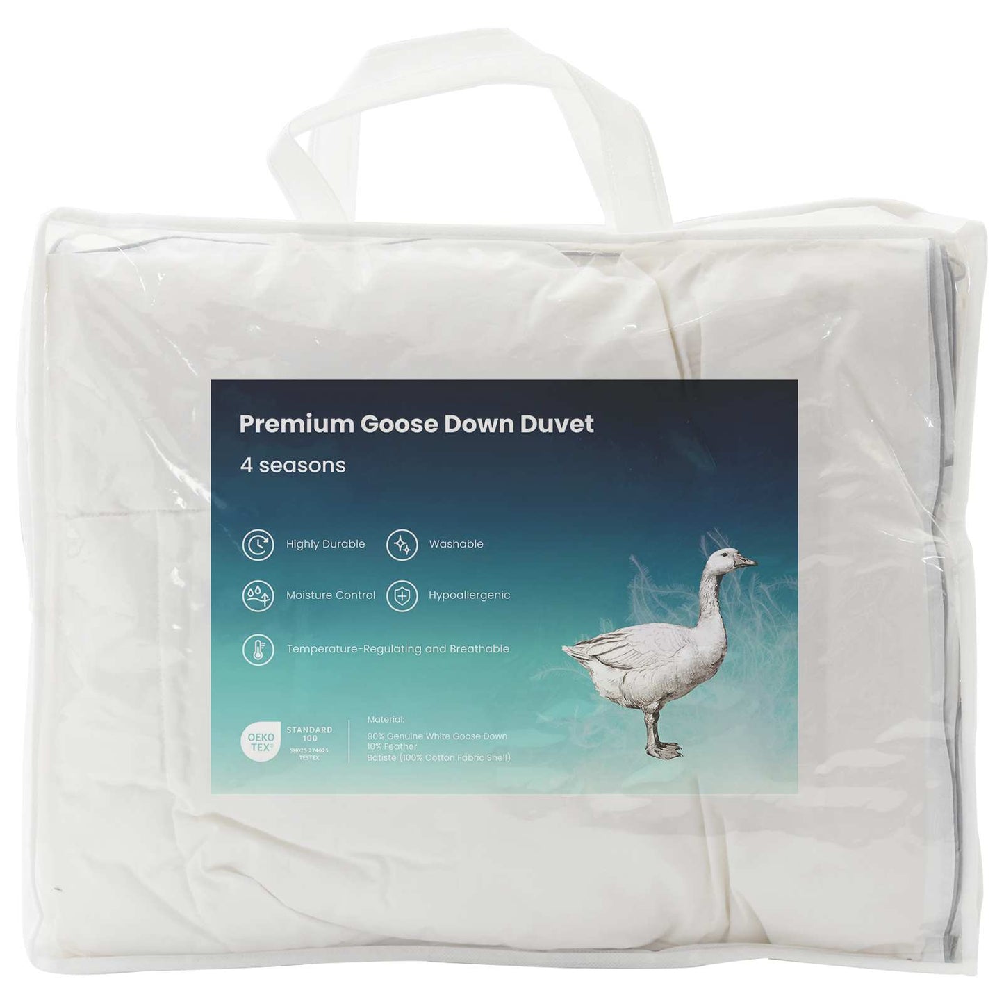 90% ganzen dons dekbedset FULDA 2 pcs 150 x 200 cm 310 GSM Wit is nu te koop bij PeponiXL, paradijselijk wonen!