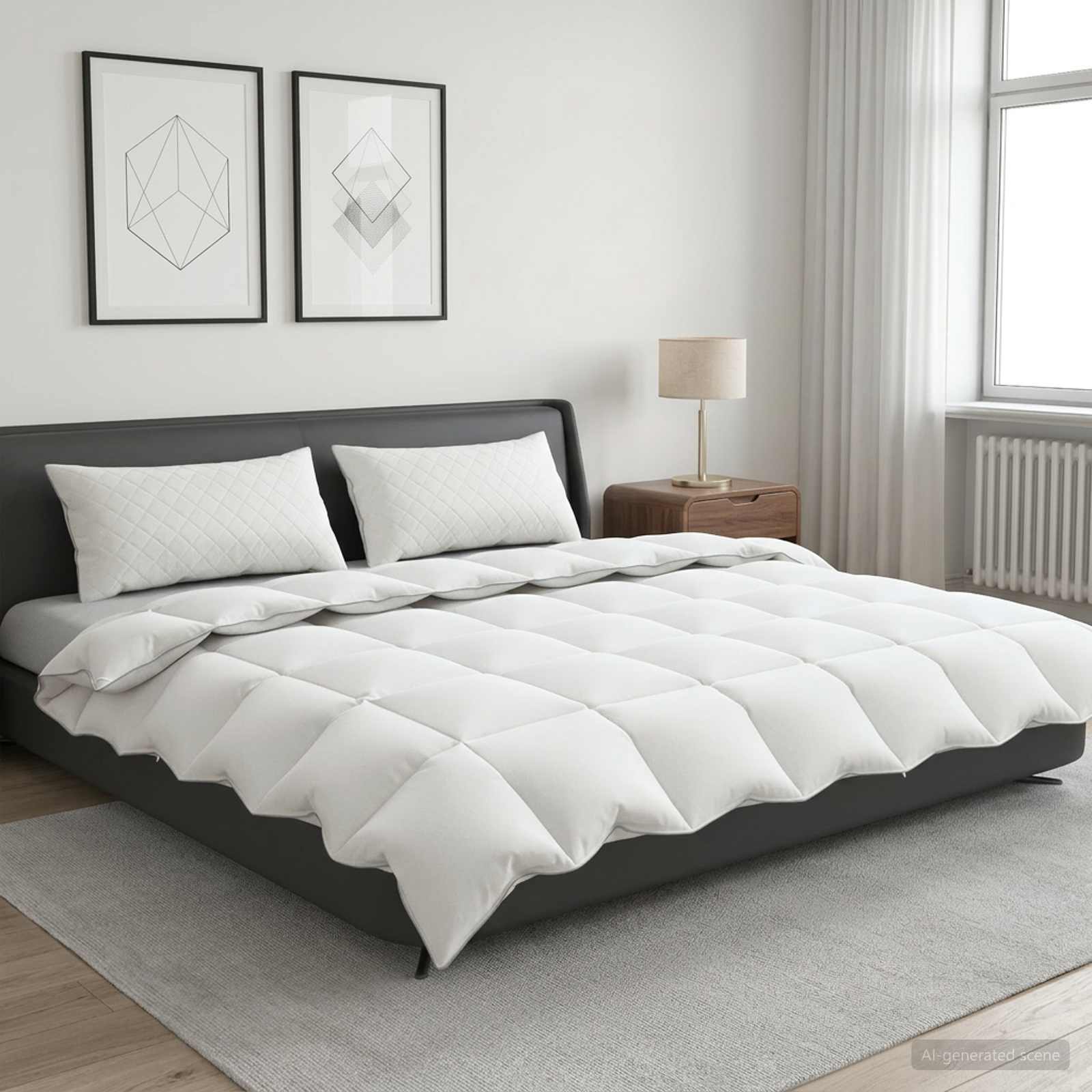 90% ganzen dons dekbedset FULDA 3 pcs 200 x 200 cm 210 GSM Wit is nu te koop bij PeponiXL, paradijselijk wonen!