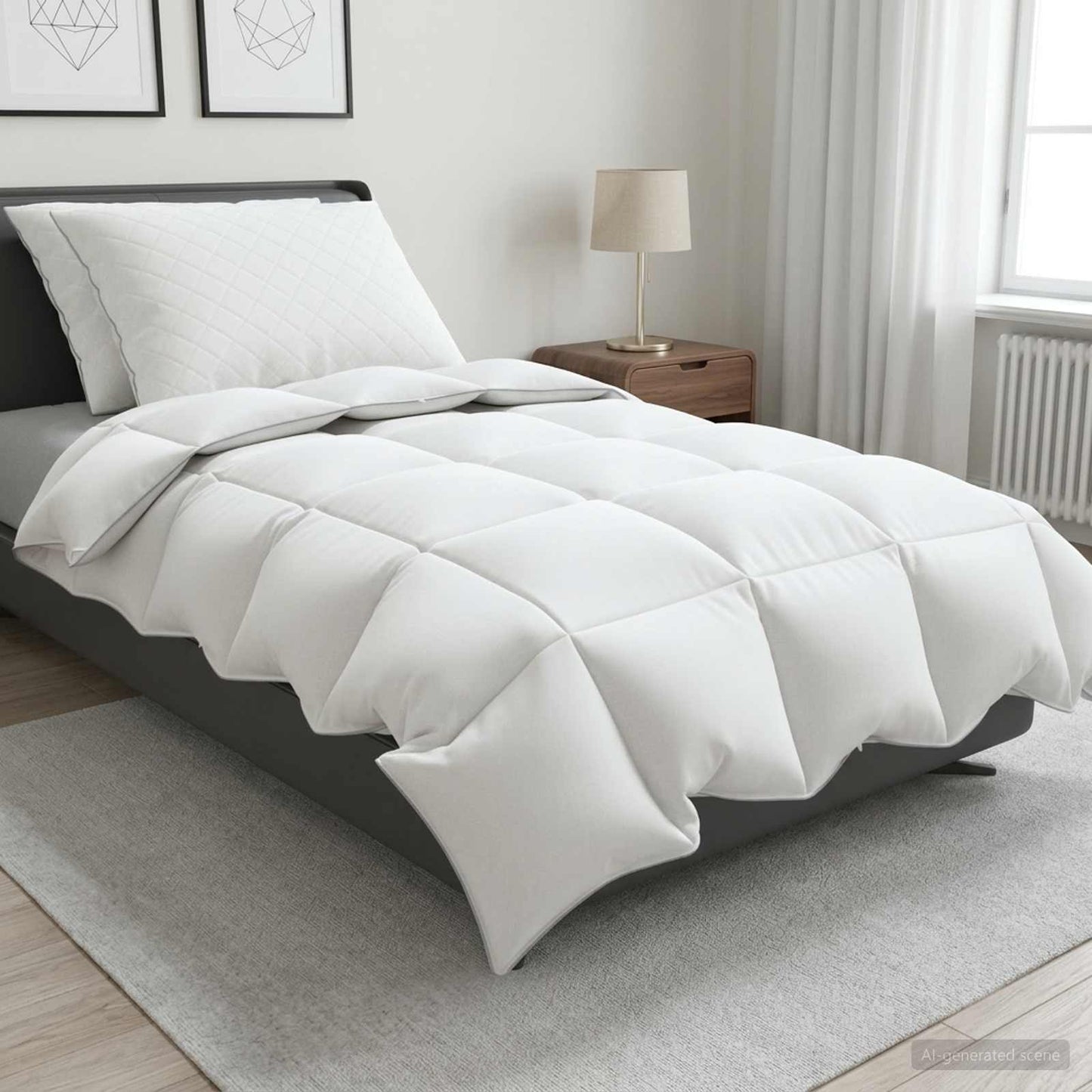 90% ganzen dons dekbedset FULDA 3 pcs 155 x 220 cm 210 GSM Wit is nu te koop bij PeponiXL, paradijselijk wonen!
