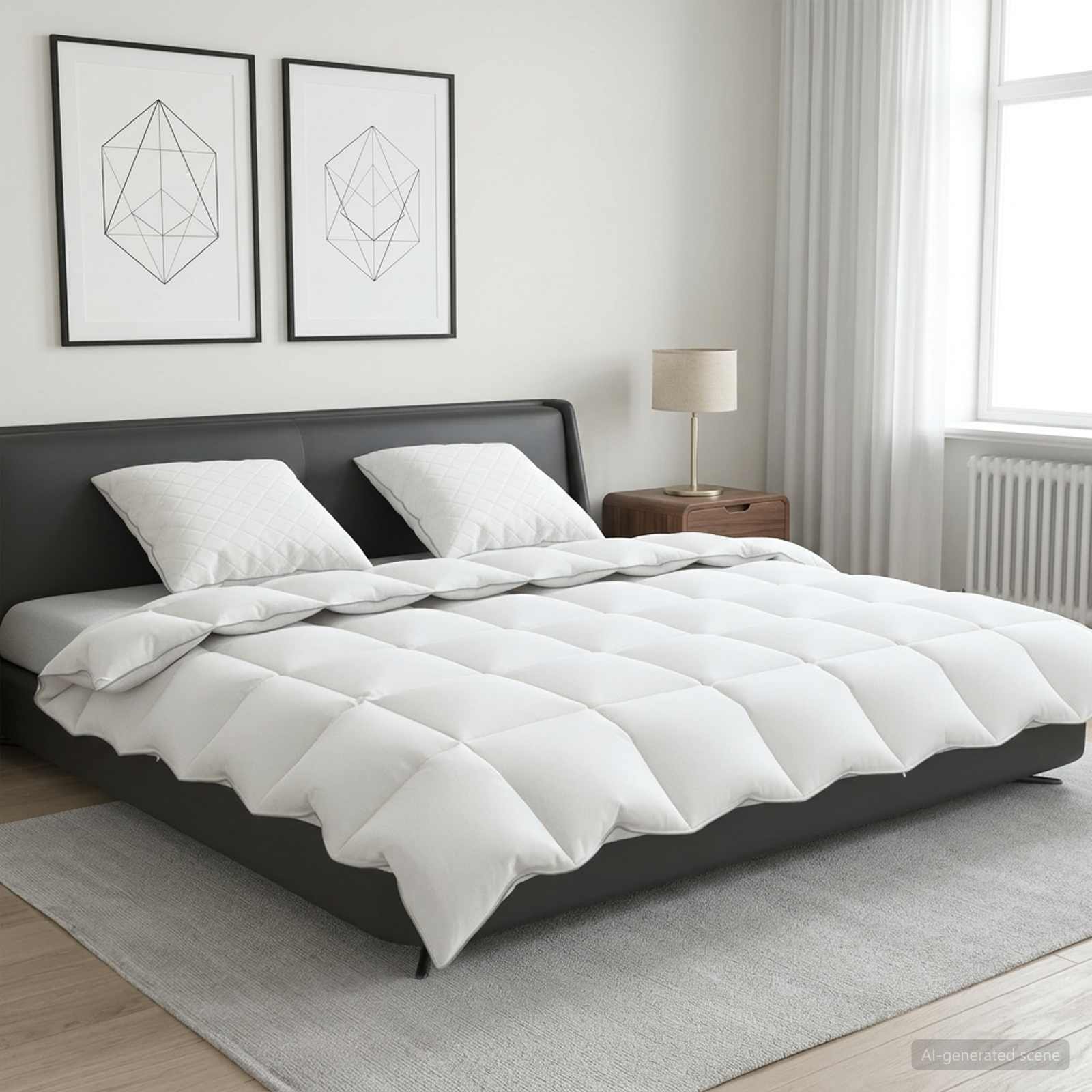 90% ganzen dons dekbedset FULDA 3 pcs 220 x 240 cm 210 GSM Wit is nu te koop bij PeponiXL, paradijselijk wonen!