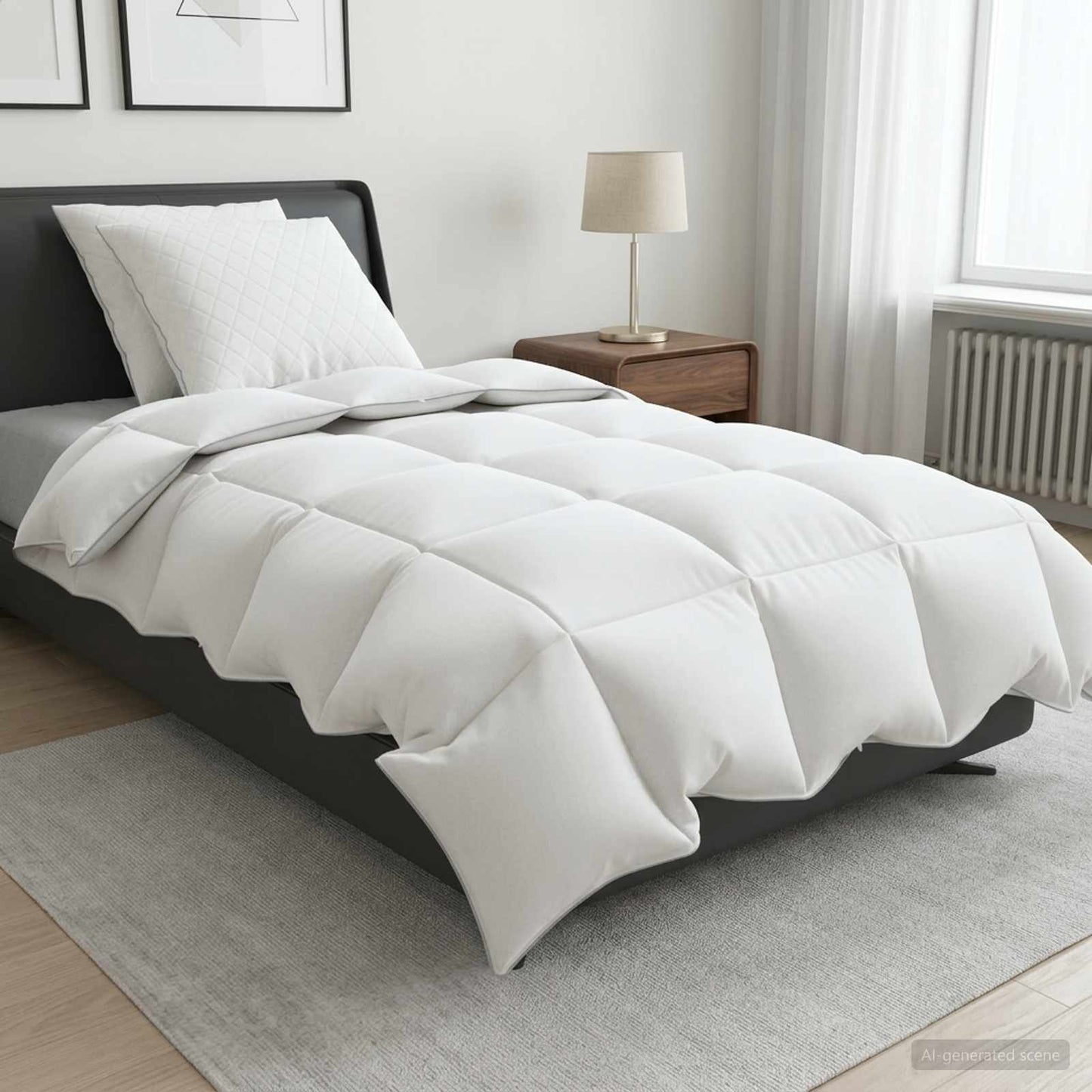 90% ganzen dons dekbedset FULDA 3 pcs 155 x 220 cm Winter Wit is nu te koop bij PeponiXL, paradijselijk wonen!