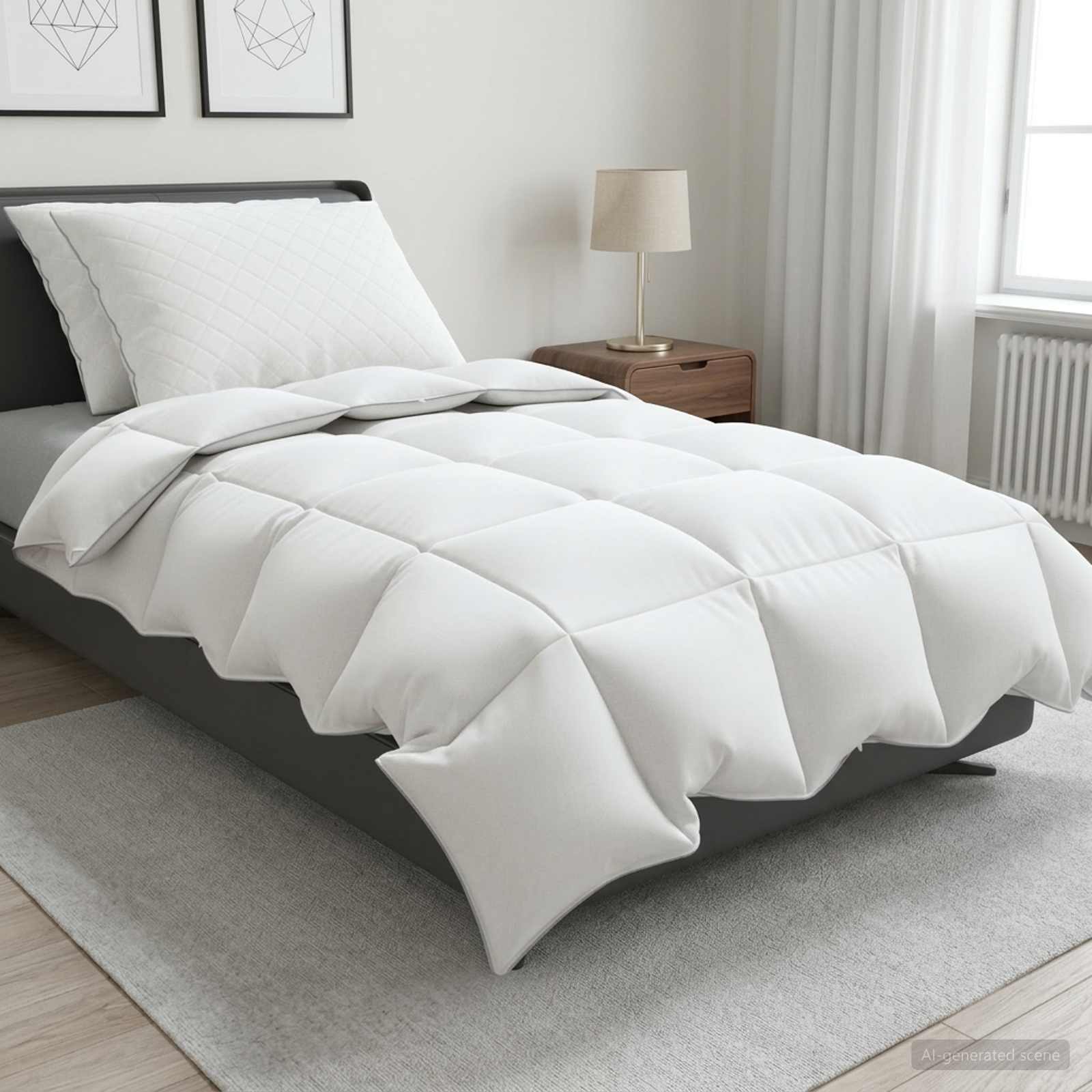 90% ganzen dons dekbedset FULDA 3 pcs 155 x 220 cm Winter Wit is nu te koop bij PeponiXL, paradijselijk wonen!