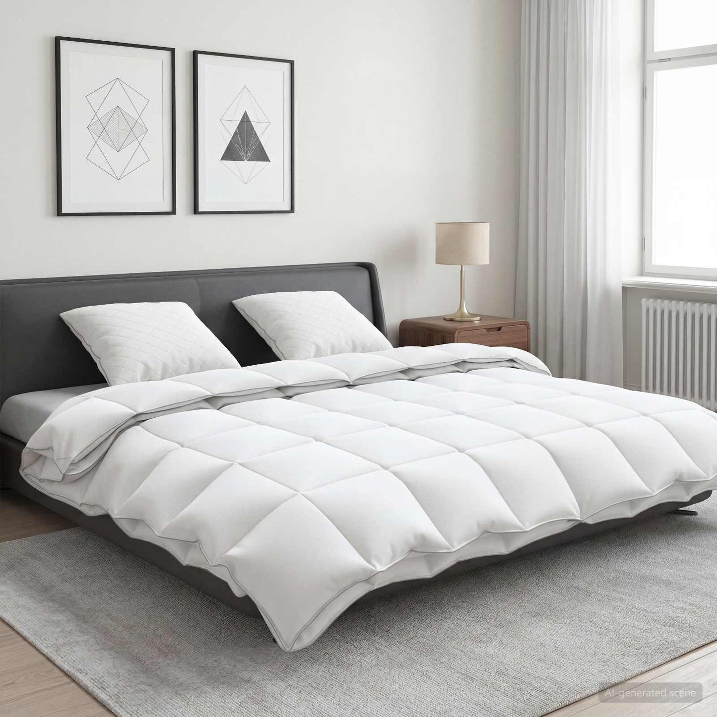 90% ganzen dons dekbedset FULDA 3 pcs 200 x 240 cm 310 GSM Wit is nu te koop bij PeponiXL, paradijselijk wonen!