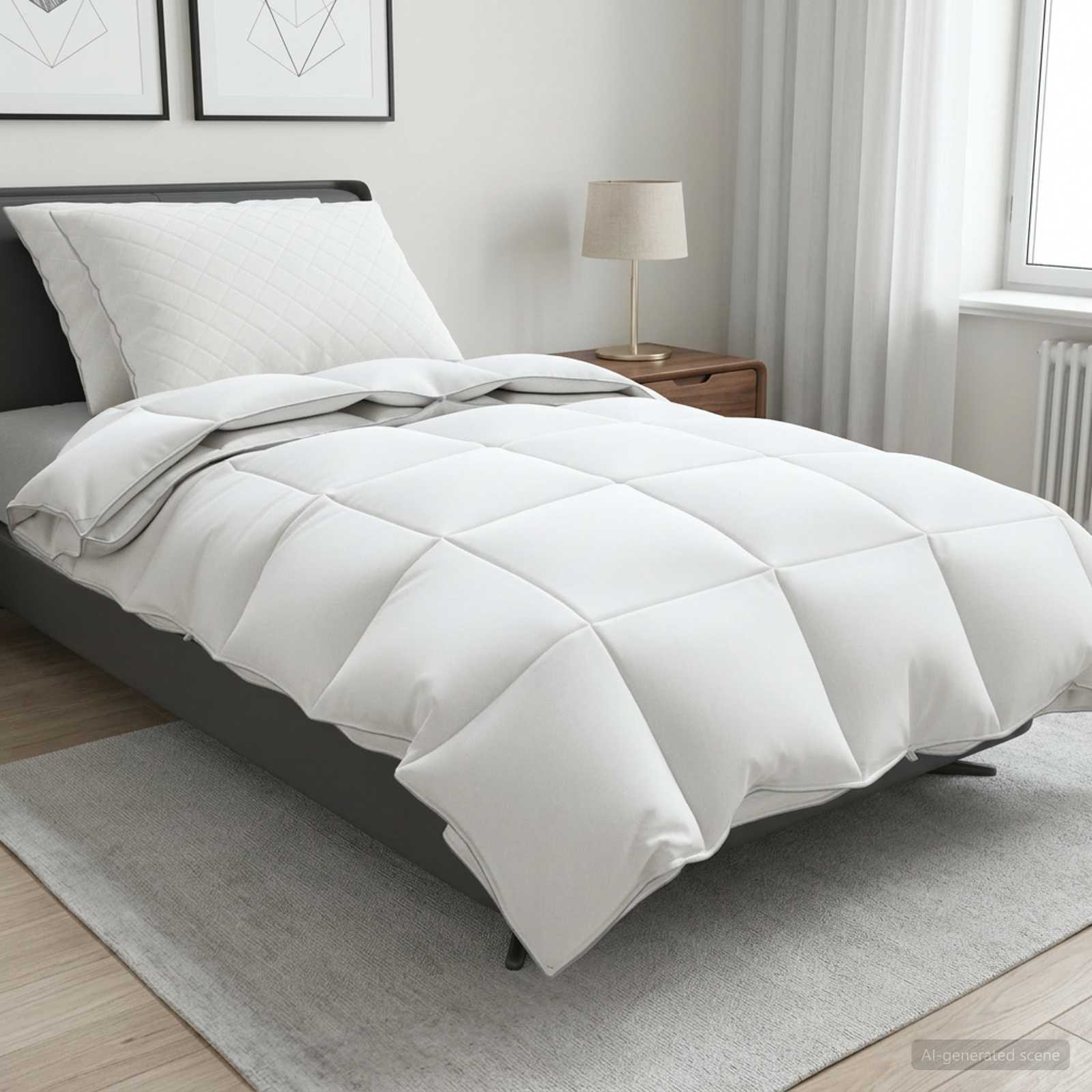 90% ganzen dons dekbedset FULDA 3 pcs 140 x 220 cm 310 GSM Wit is nu te koop bij PeponiXL, paradijselijk wonen!