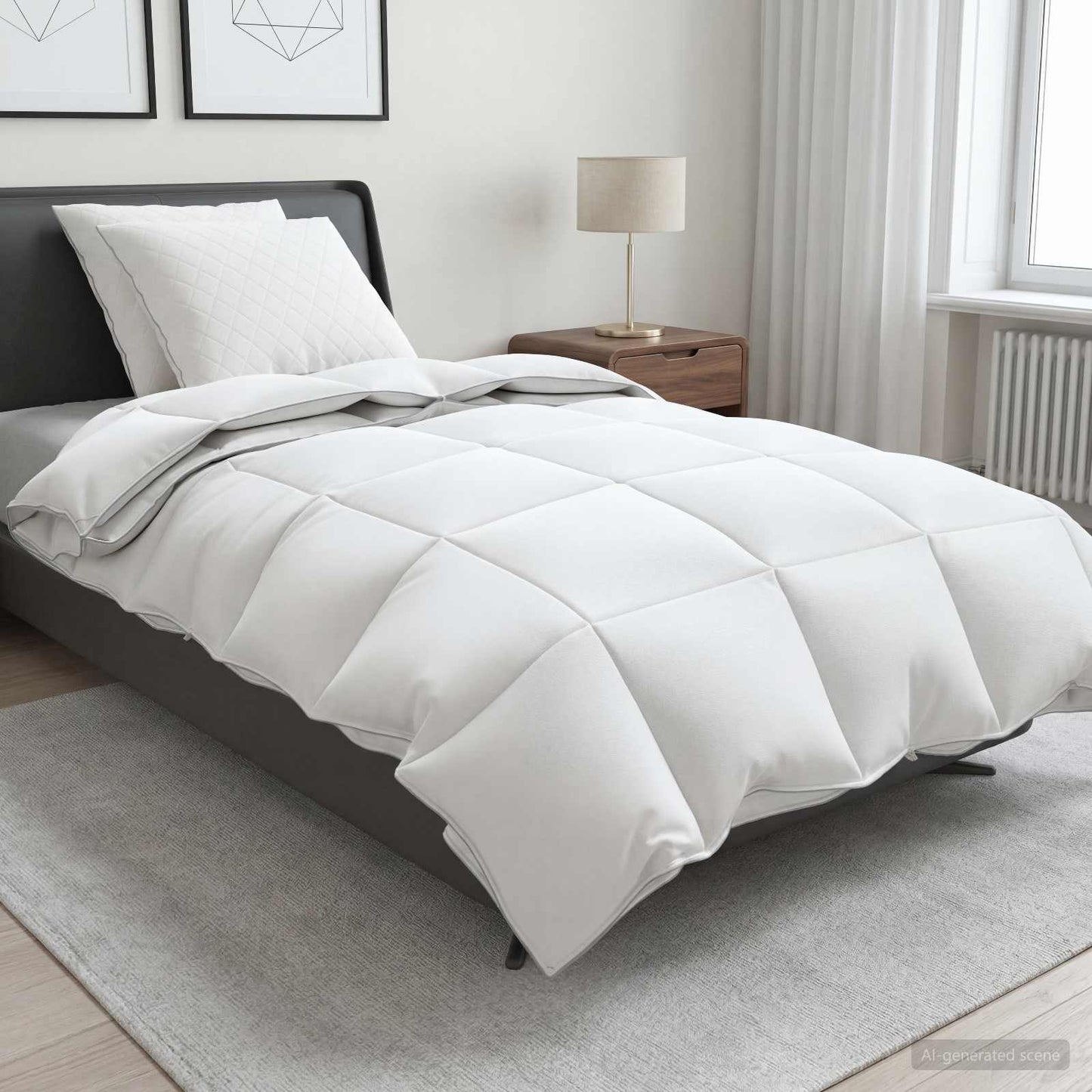 90% ganzen dons dekbedset FULDA 3 pcs 155 x 220 cm 310 GSM Wit is nu te koop bij PeponiXL, paradijselijk wonen!