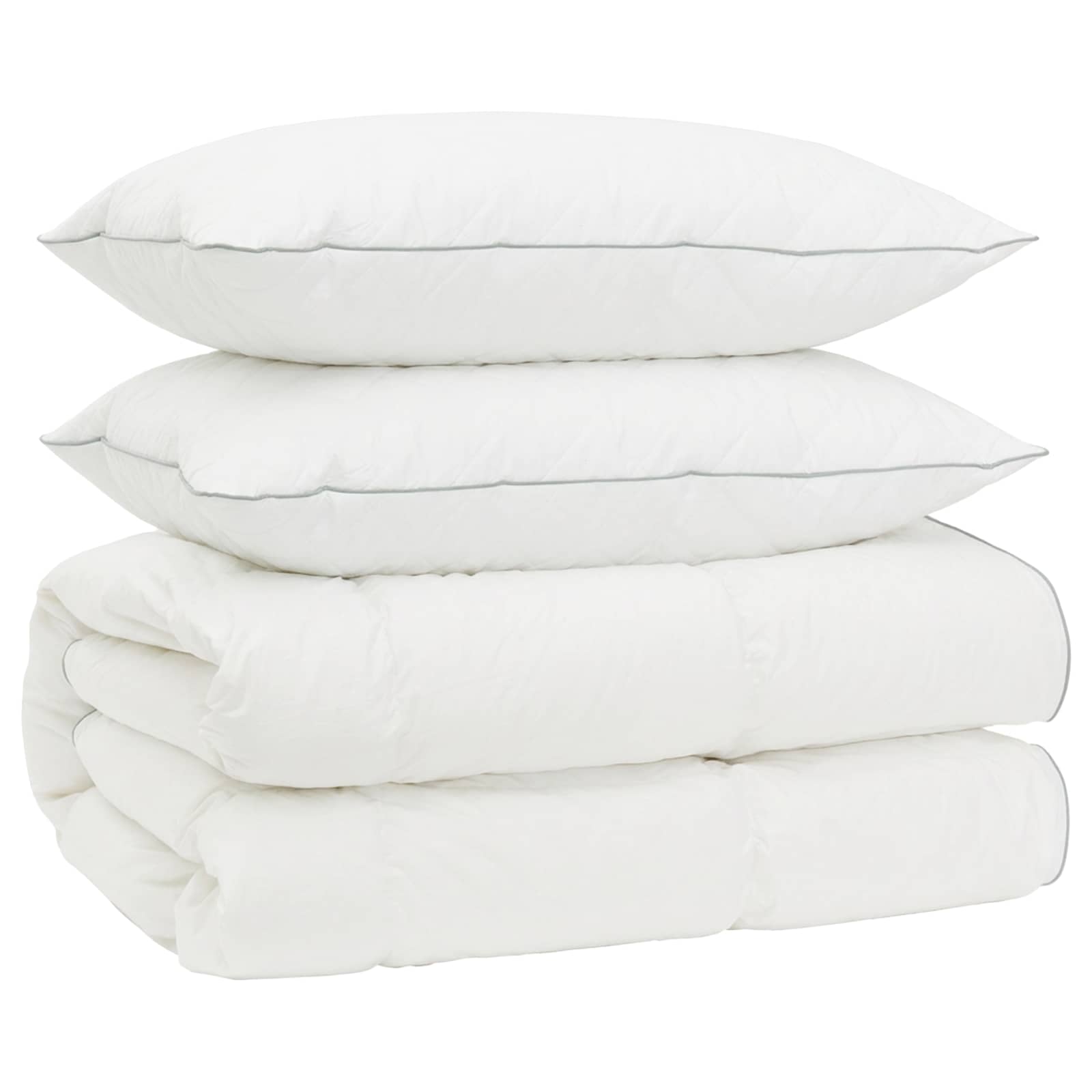 90% ganzen dons dekbedset FULDA 3 pcs 240 x 260 cm 310 GSM Wit is nu te koop bij PeponiXL, paradijselijk wonen!