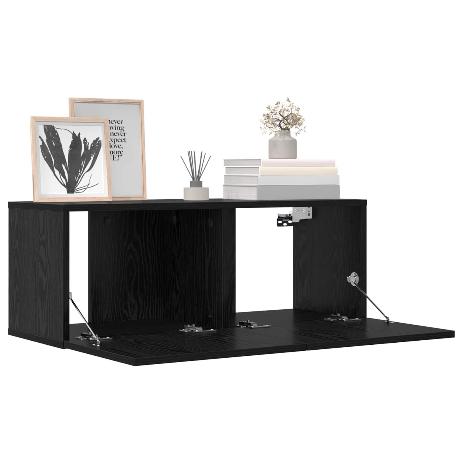 Tv-meubelset 8 pcs 80 x 30 x 30 cm Zwart eiken Bewerkt hout is nu te koop bij PeponiXL, paradijselijk wonen!