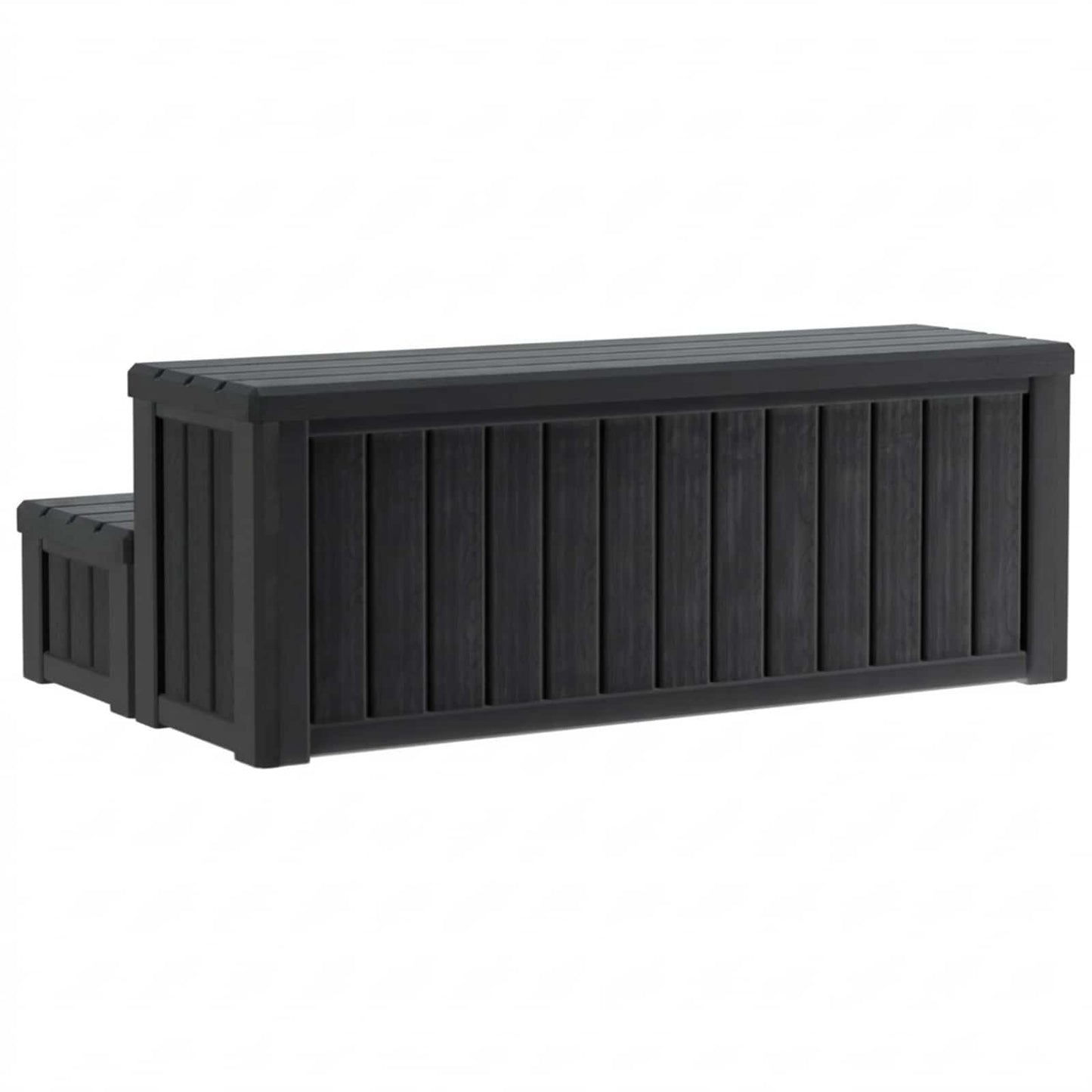 Hot Tub Stap met Opbergruimte 2-Staps Zwart 93 x 57 x 35 cm PP is nu te koop bij PeponiXL, paradijselijk wonen!