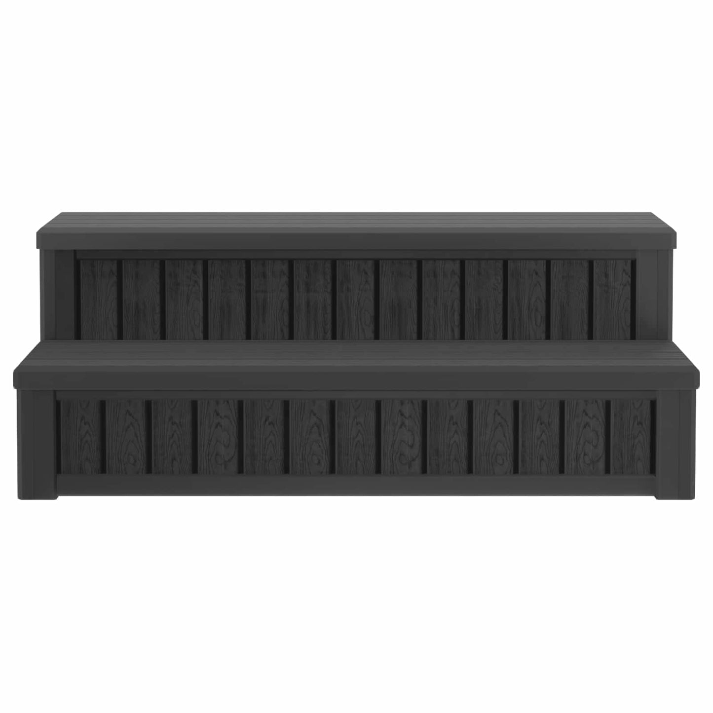 Hot Tub Stap met Opbergruimte 2-Staps Zwart 93 x 57 x 35 cm PP is nu te koop bij PeponiXL, paradijselijk wonen!