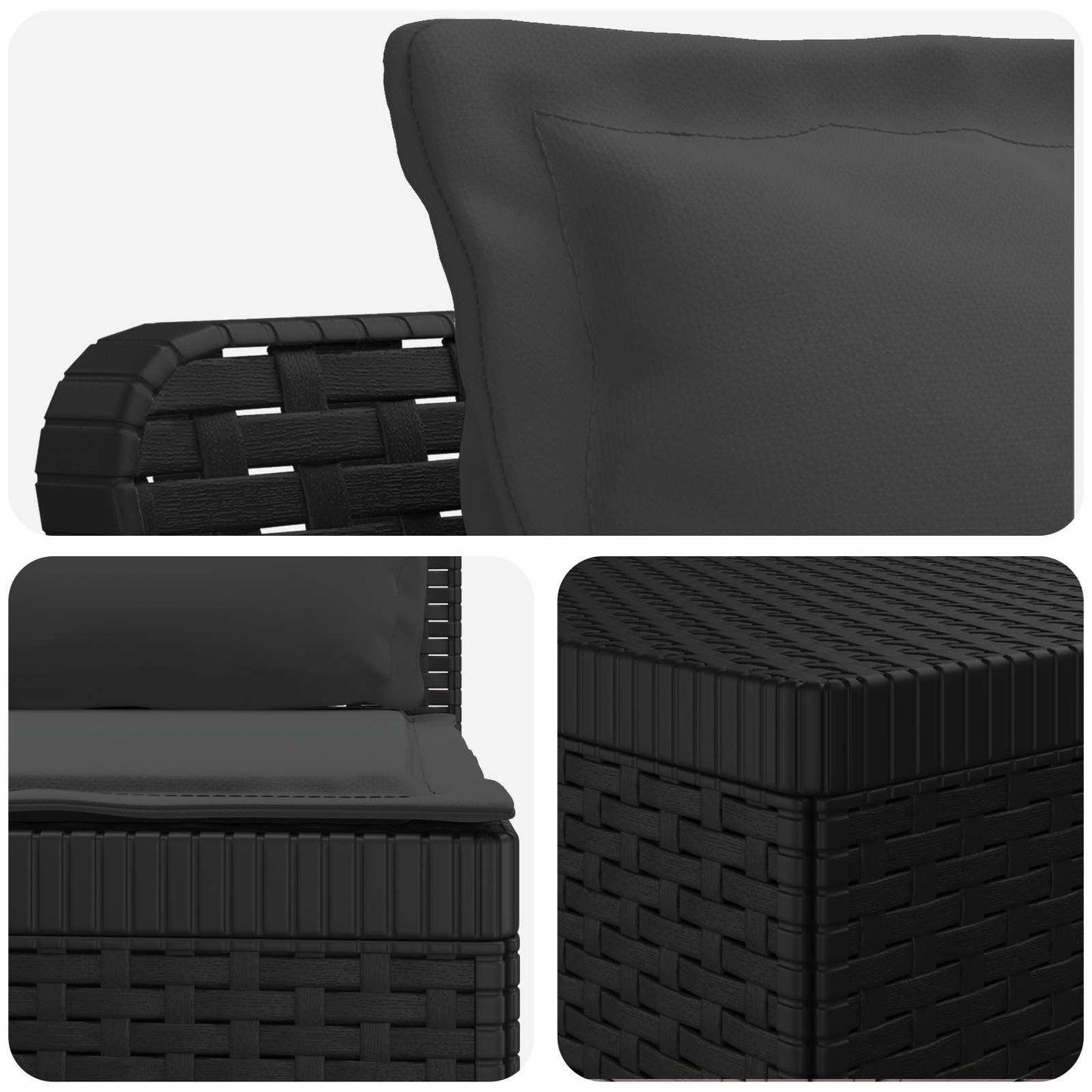 5-Zits Tuin Sofa met Kussens Rattan Look PP Antraciet is nu te koop bij PeponiXL, paradijselijk wonen!