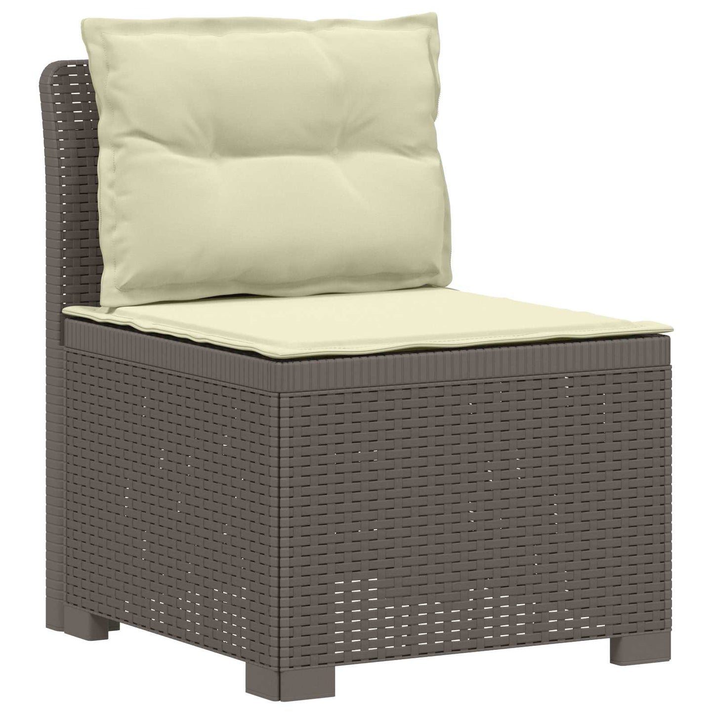 5-Zits Tuin Sofa met Kussens Rattan Look PP Lichtgrijs is nu te koop bij PeponiXL, paradijselijk wonen!