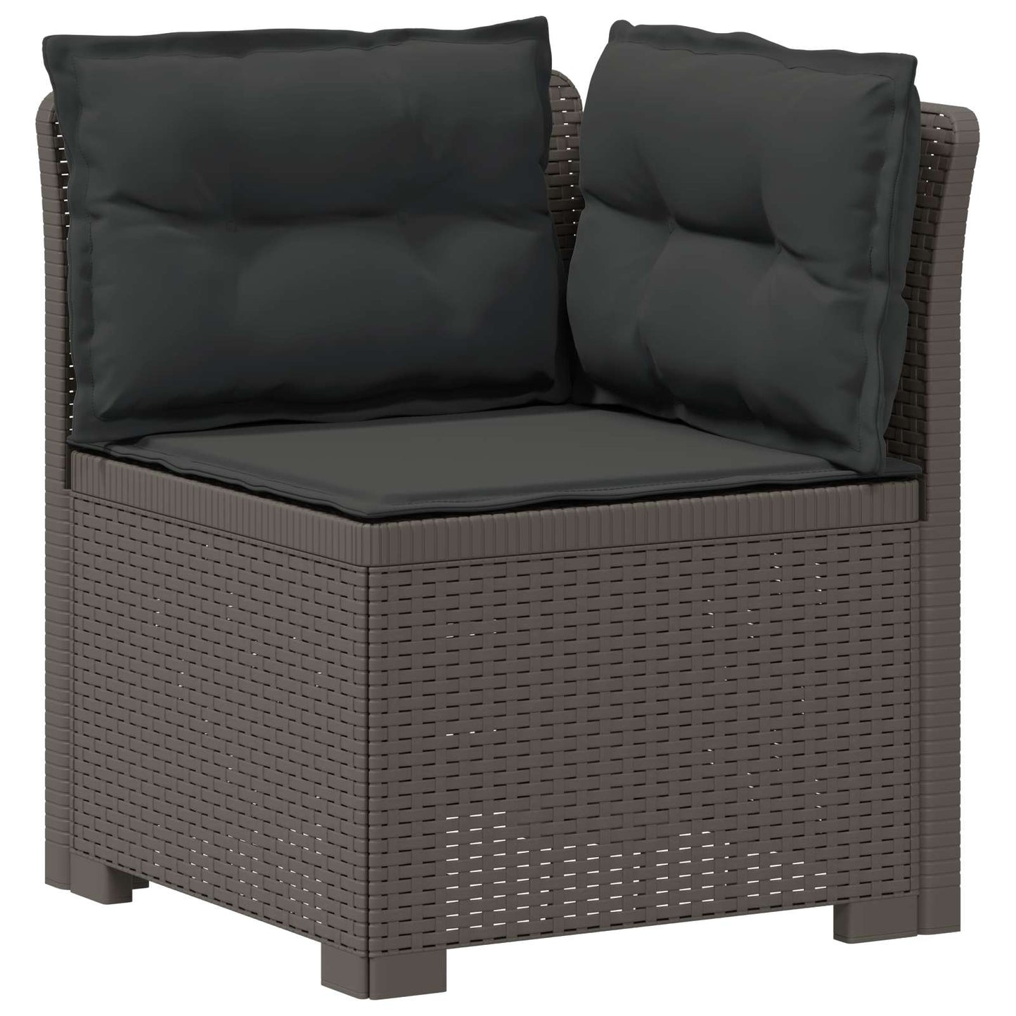 5-Zits Tuin Sofa met Kussens Rattan Look PP Lichtgrijs is nu te koop bij PeponiXL, paradijselijk wonen!