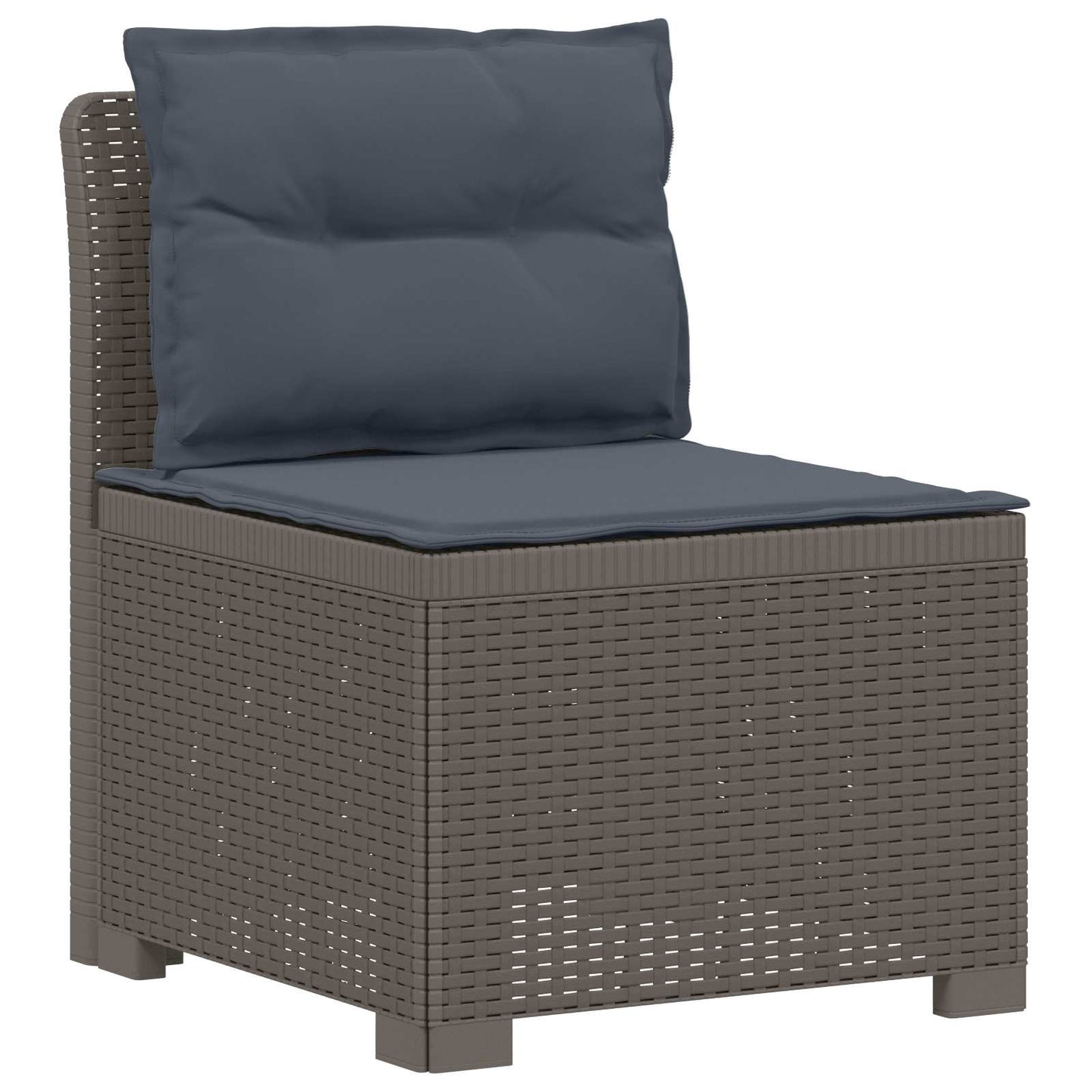 5-Zits Tuin Sofa met Kussens Rattan Look PP Lichtgrijs is nu te koop bij PeponiXL, paradijselijk wonen!