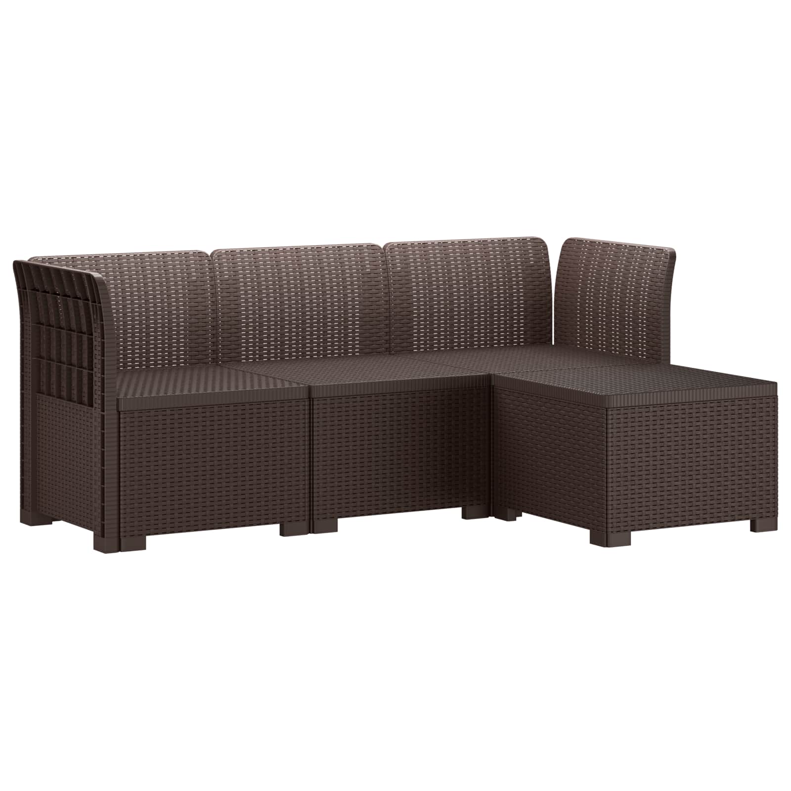 4-Persoons Tuinbank Rieten Look PP Bruin is nu te koop bij PeponiXL, paradijselijk wonen!