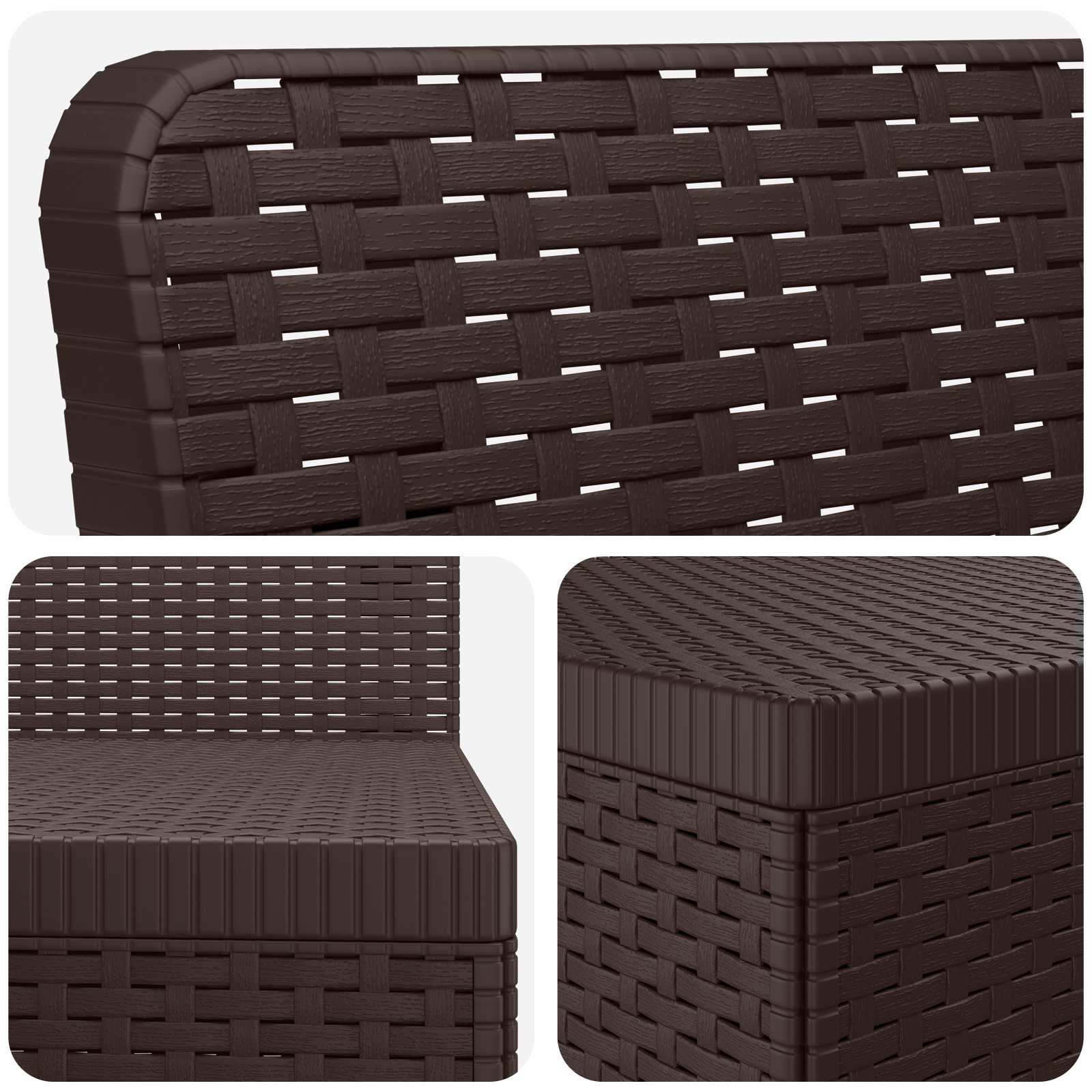 4-Zits Tuin Sofa Rattan Look PP Bruin is nu te koop bij PeponiXL, paradijselijk wonen!