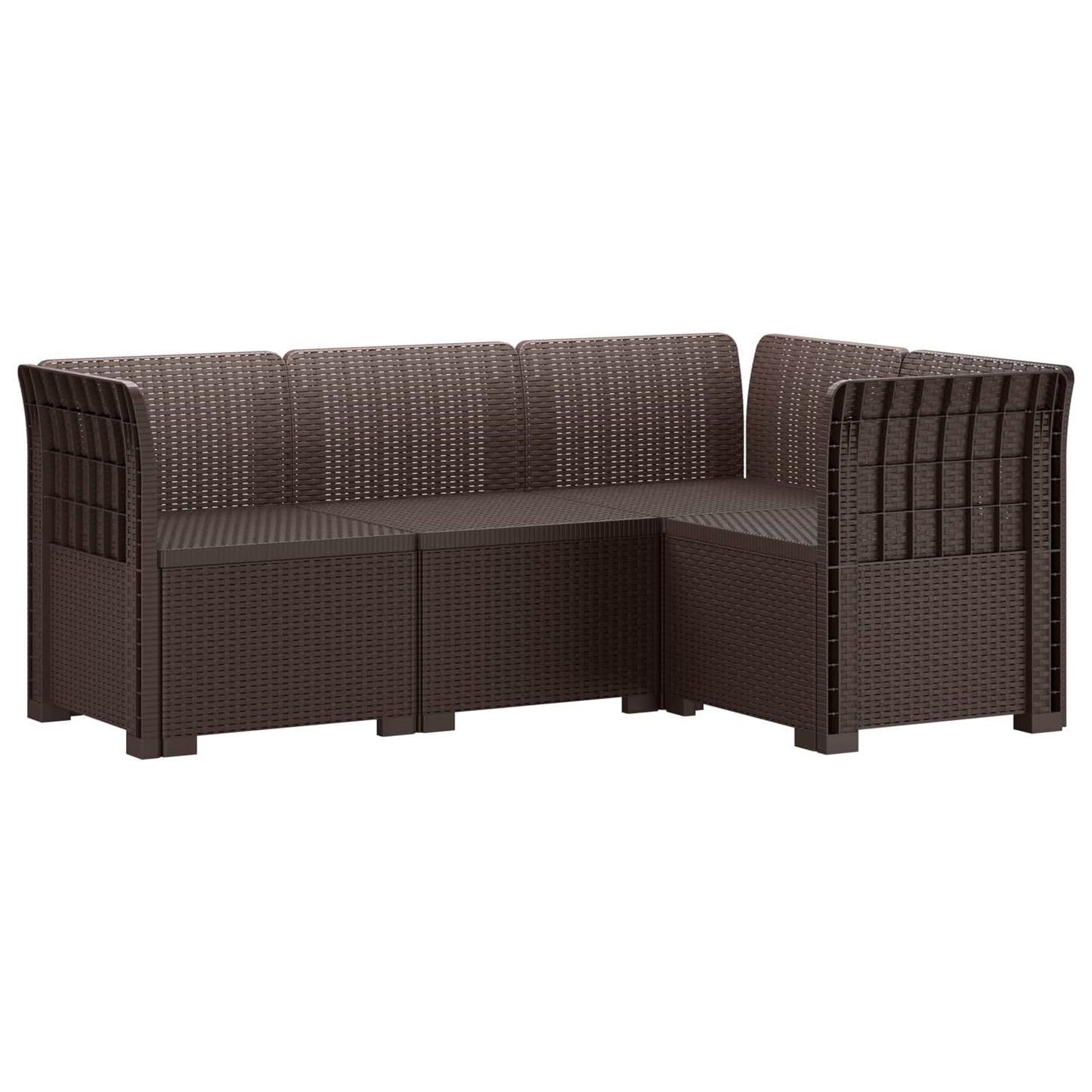 4-Zits Tuin Sofa Rattan Look PP Bruin is nu te koop bij PeponiXL, paradijselijk wonen!