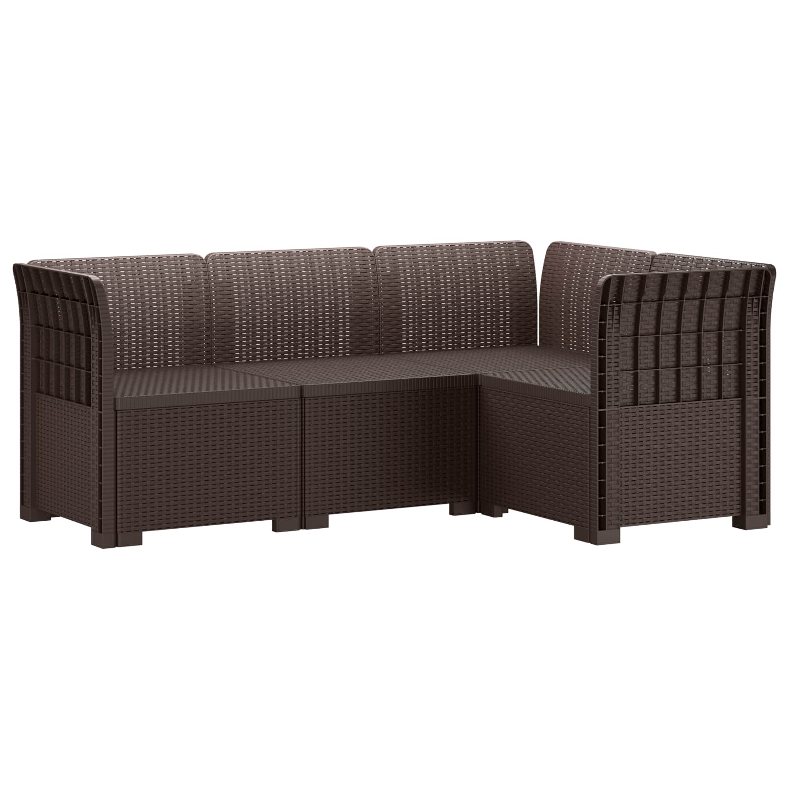 4-Zits Tuin Sofa Rattan Look PP Bruin is nu te koop bij PeponiXL, paradijselijk wonen!
