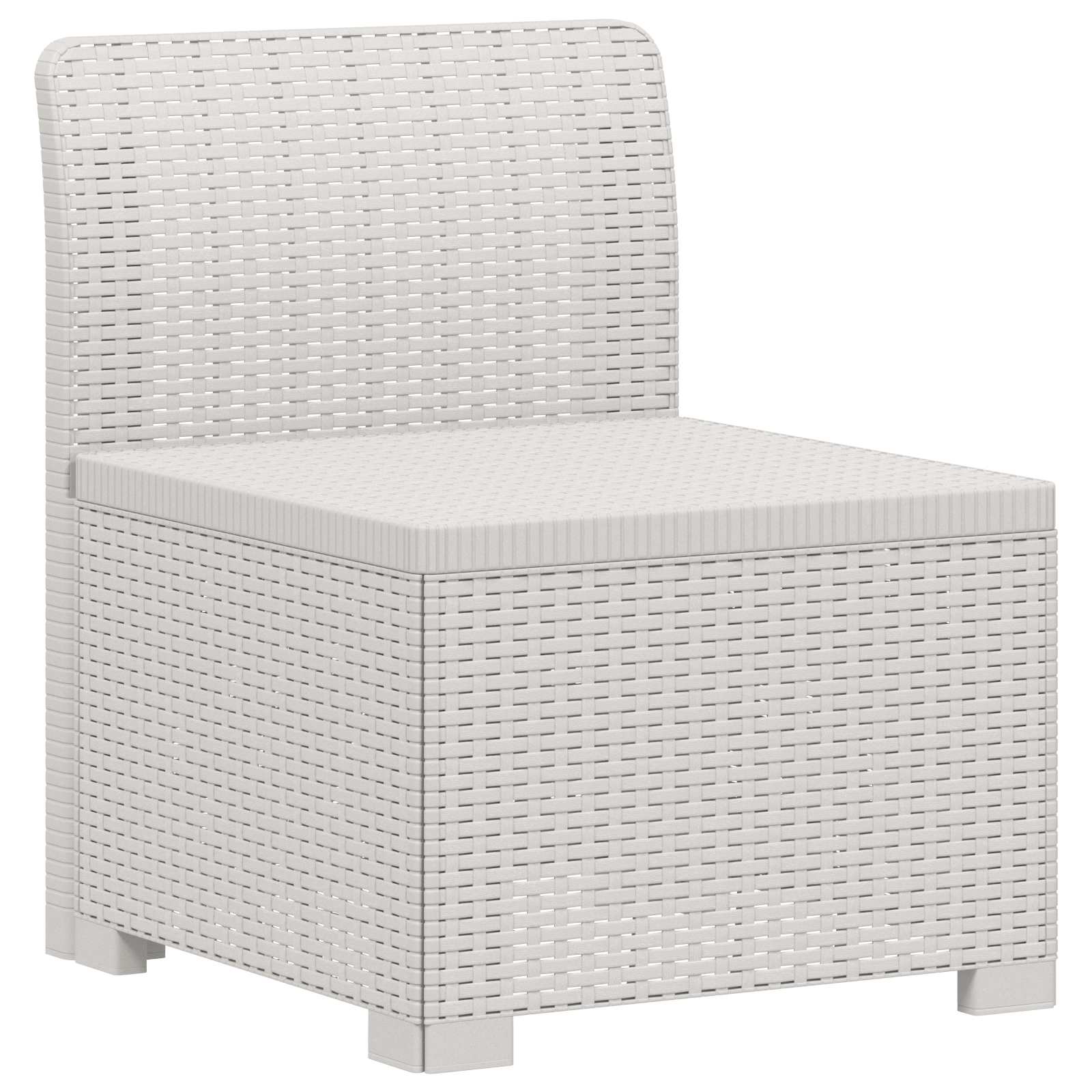 4-Zits Tuin Sofa Rattan Look PP Wit is nu te koop bij PeponiXL, paradijselijk wonen!