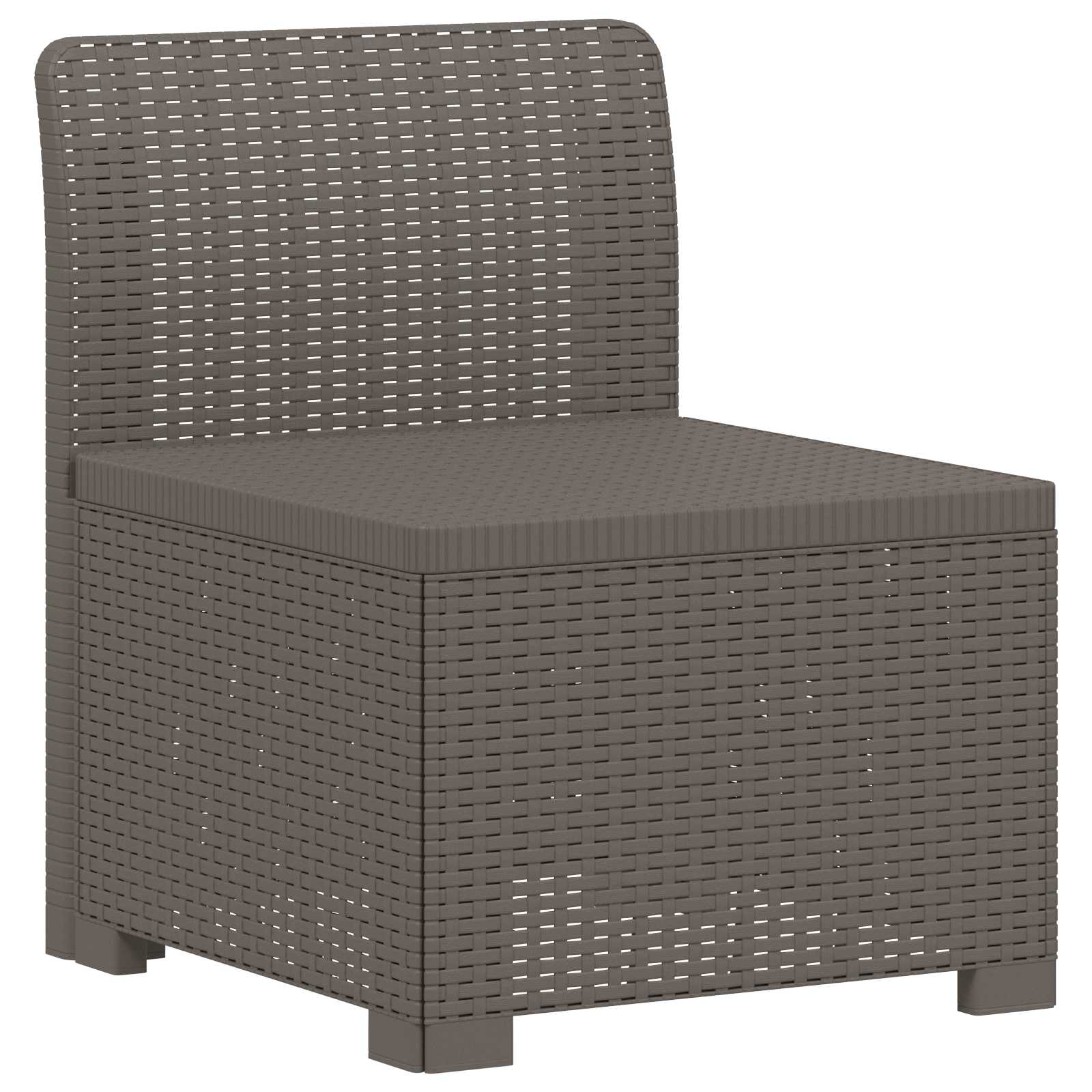 4-Zits Tuin Sofa Rattan Look PP Lichtgrijs is nu te koop bij PeponiXL, paradijselijk wonen!