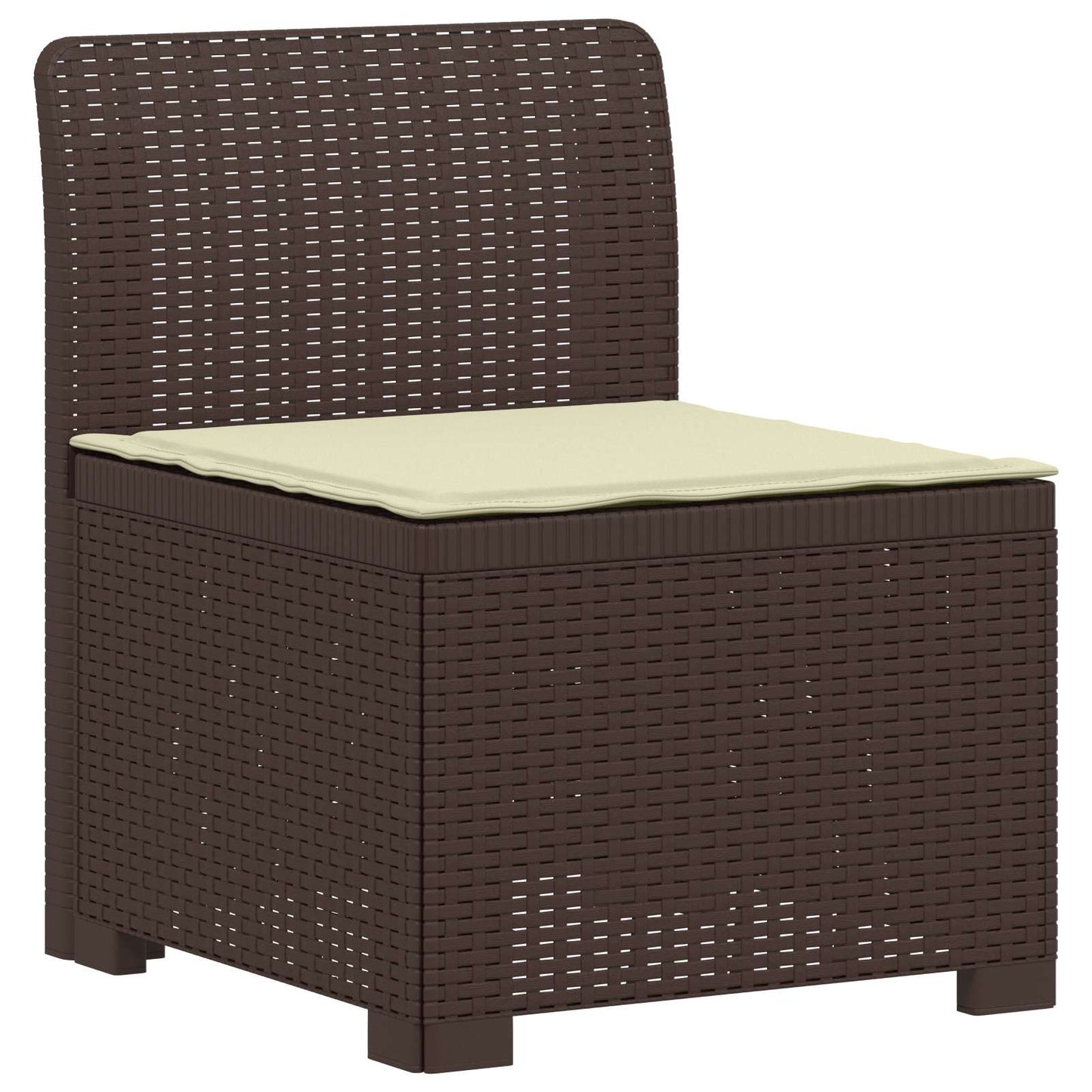 4-Zits Tuin Sofa met Kussens Rattan Look PP Bruin is nu te koop bij PeponiXL, paradijselijk wonen!