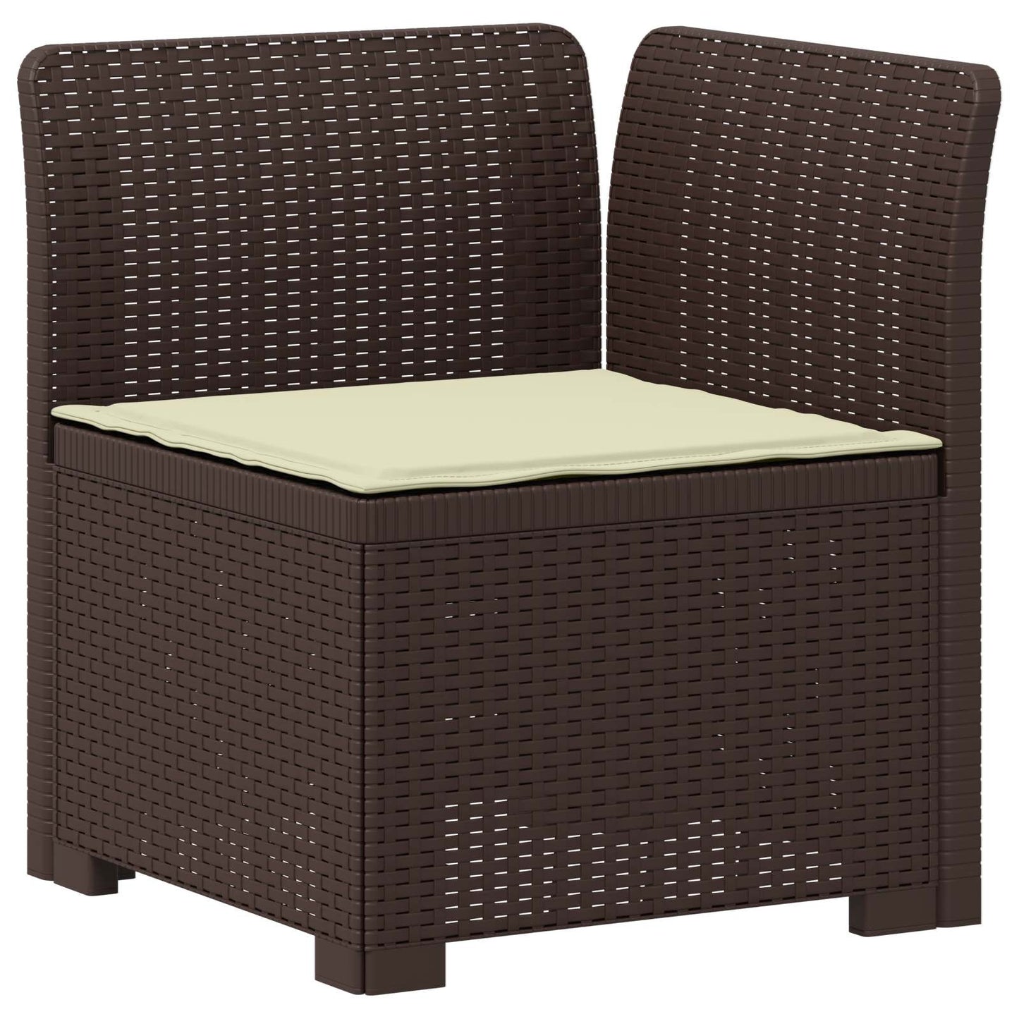 4-Zits Tuin Sofa met Kussens Rattan Look PP Bruin is nu te koop bij PeponiXL, paradijselijk wonen!