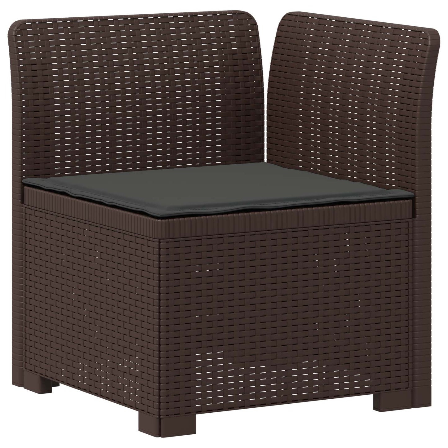 4-Zits Tuin Sofa met Kussens Rattan Look PP Bruin is nu te koop bij PeponiXL, paradijselijk wonen!