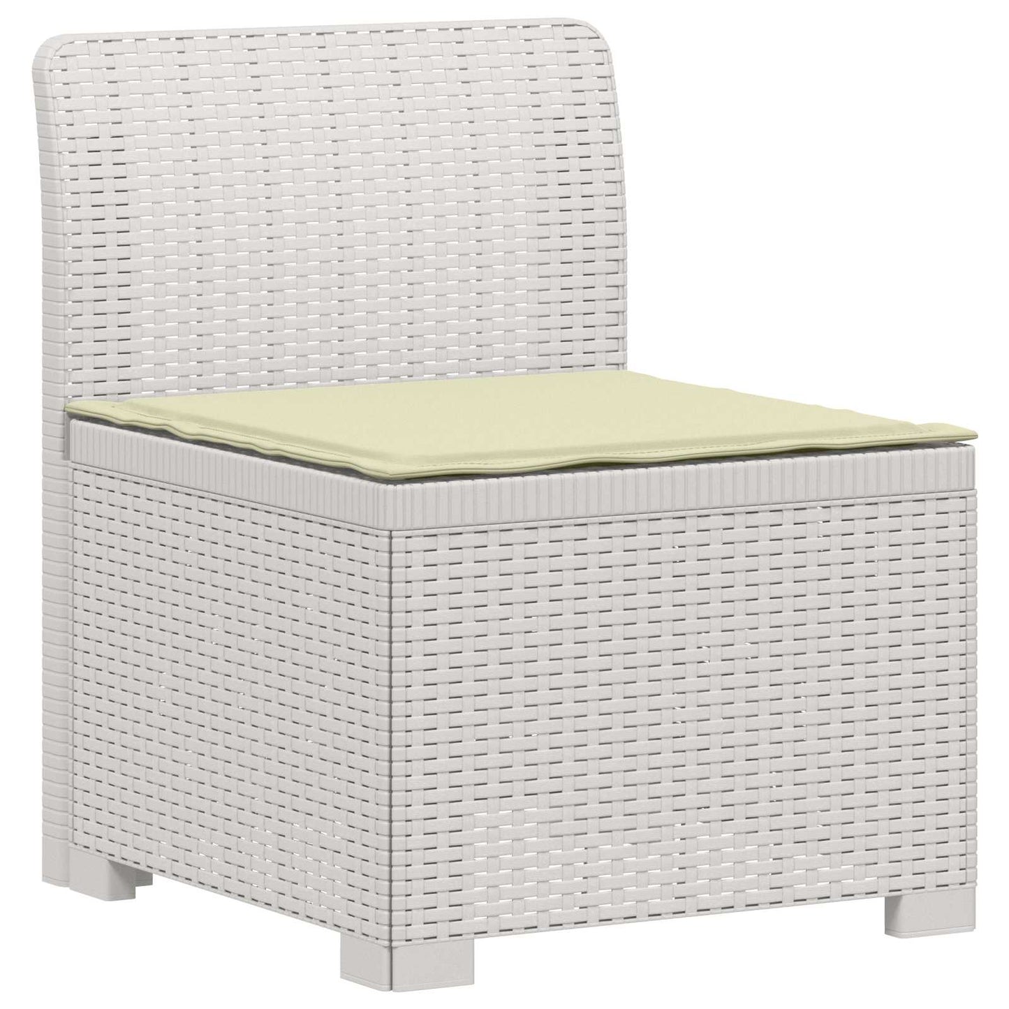 4-Zits Tuin Sofa met Kussens Rattan Look PP Wit is nu te koop bij PeponiXL, paradijselijk wonen!
