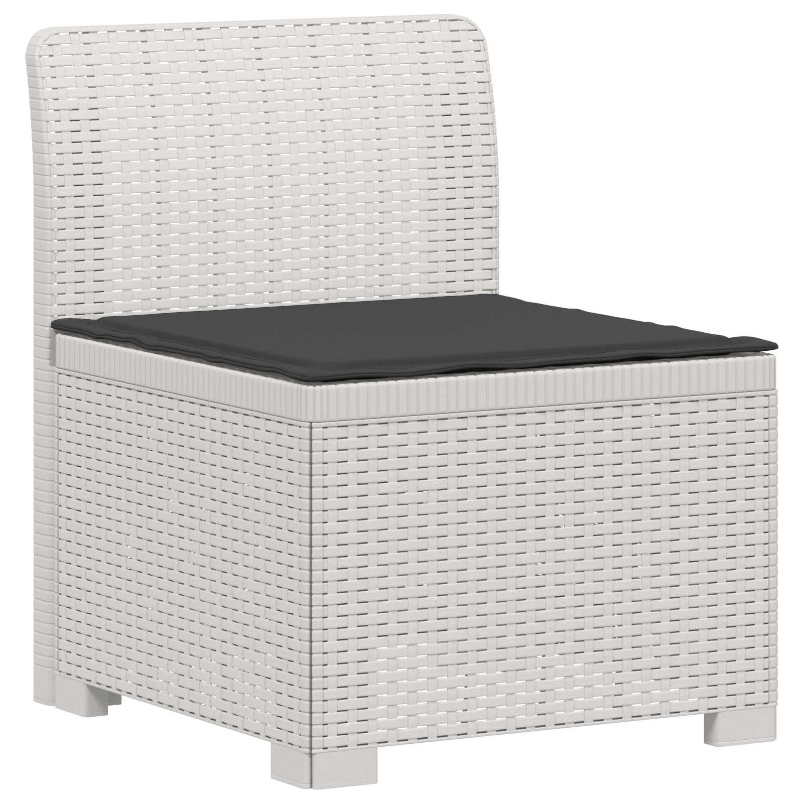 4-Zits Tuin Sofa met Kussens Rattan Look PP Wit is nu te koop bij PeponiXL, paradijselijk wonen!