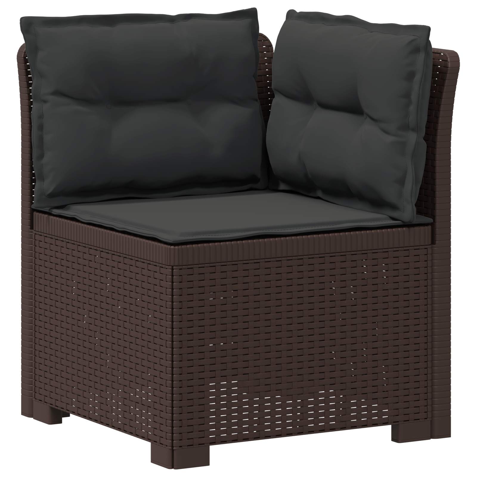 4-Zits Tuin Sofa met Kussens Rattan Look PP Bruin is nu te koop bij PeponiXL, paradijselijk wonen!