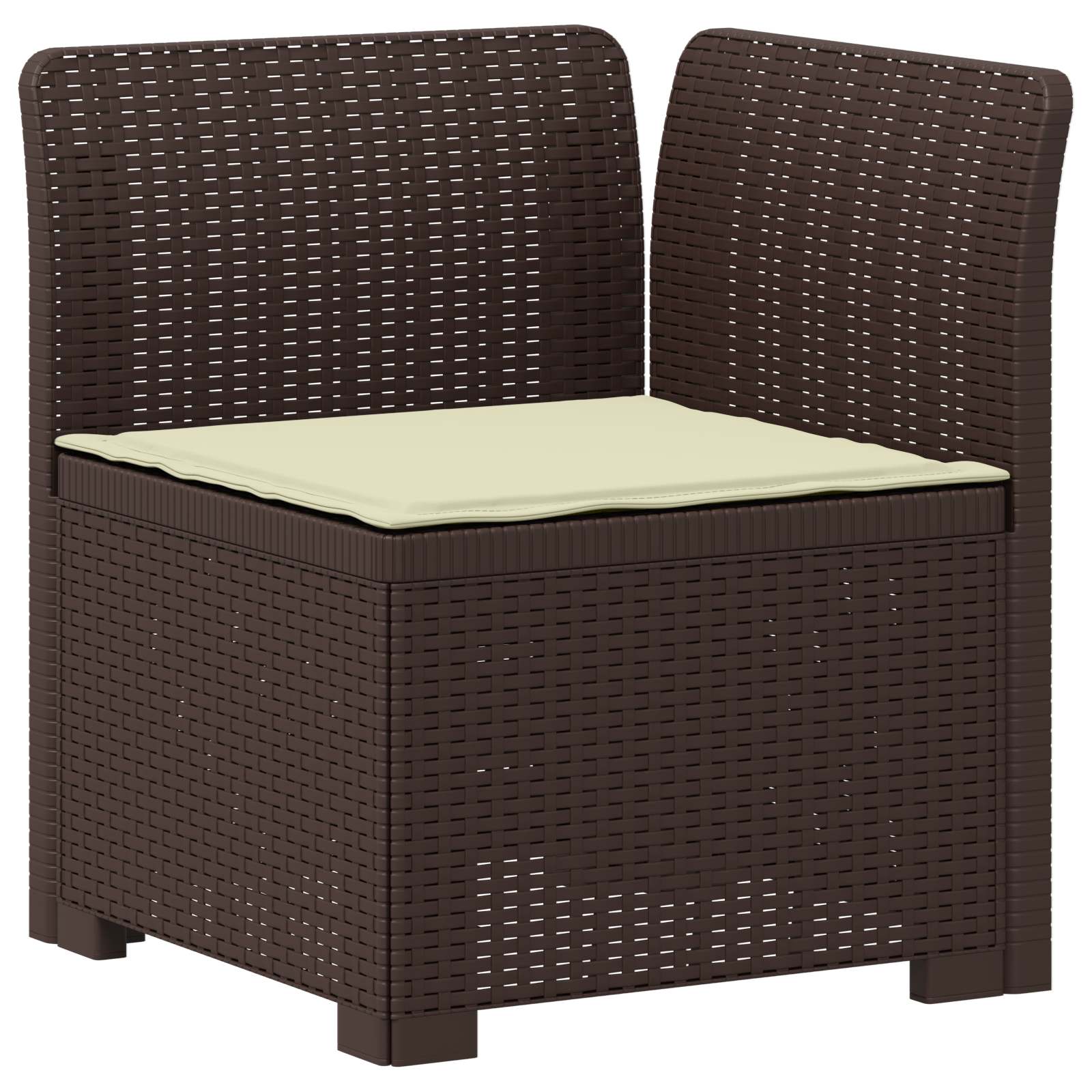 4-Persoons Tuinbank met Kussens Rieten Look PP Bruin is nu te koop bij PeponiXL, paradijselijk wonen!