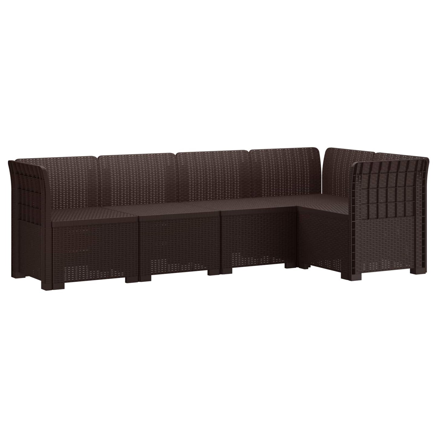 5-Zits Tuin Sofa Rattan Look PP Bruin is nu te koop bij PeponiXL, paradijselijk wonen!