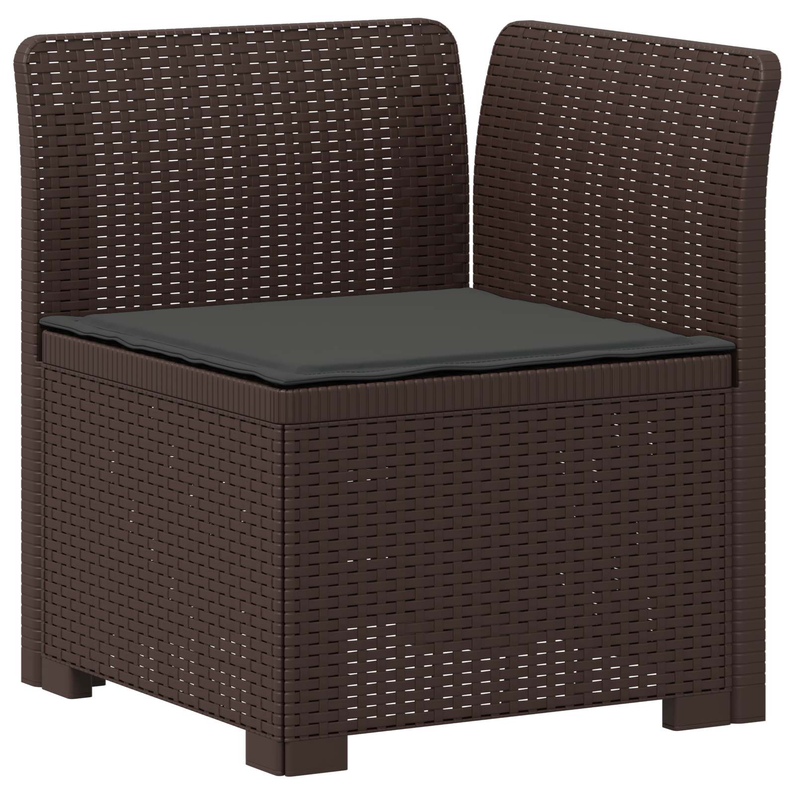 5-Zits Tuin Sofa met Kussens Rattan Look PP Bruin is nu te koop bij PeponiXL, paradijselijk wonen!