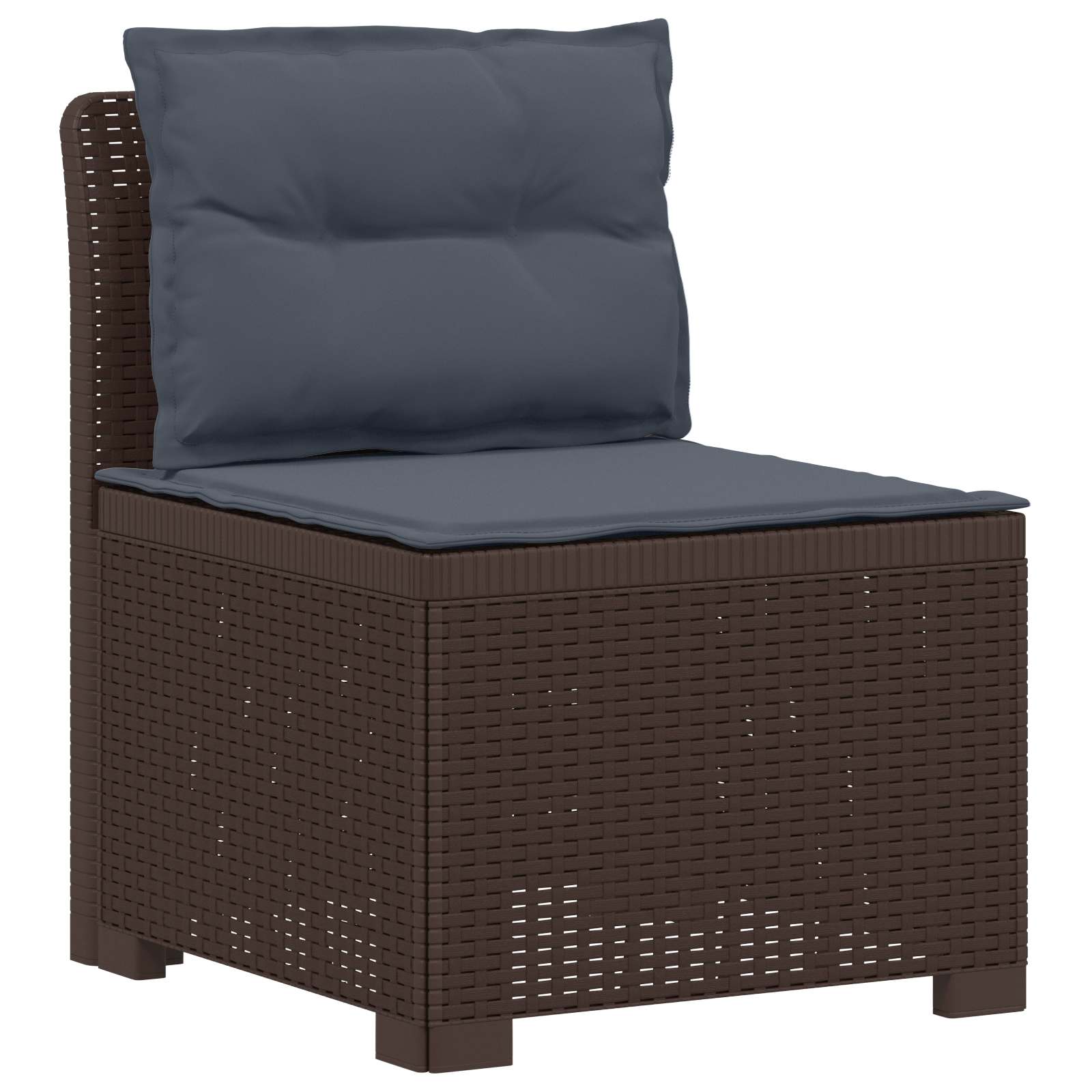 5-Zits Tuin Sofa met Kussens Rattan Look PP Bruin is nu te koop bij PeponiXL, paradijselijk wonen!
