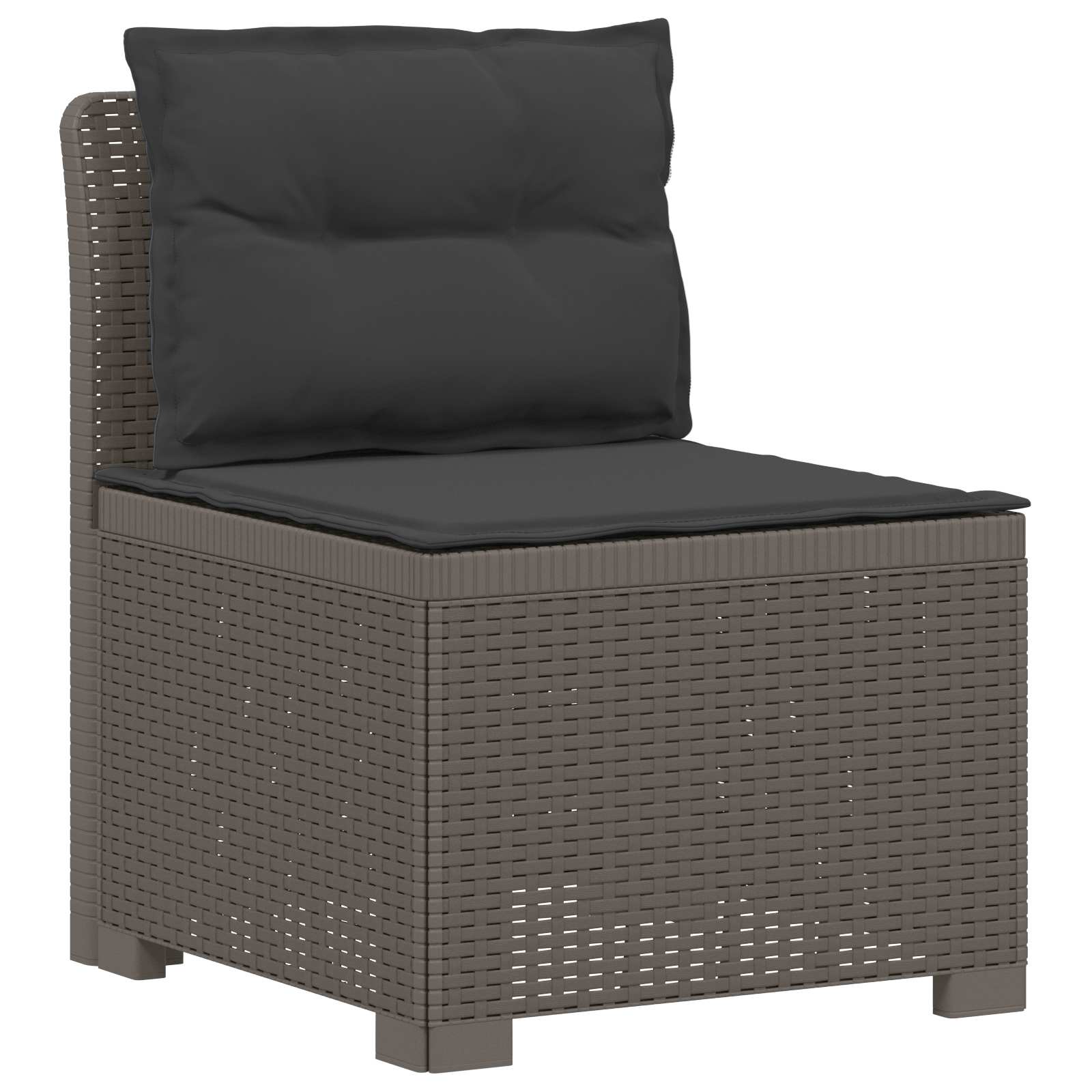 5-Zits Tuin Sofa met Kussens Rattan Look PP Lichtgrijs is nu te koop bij PeponiXL, paradijselijk wonen!