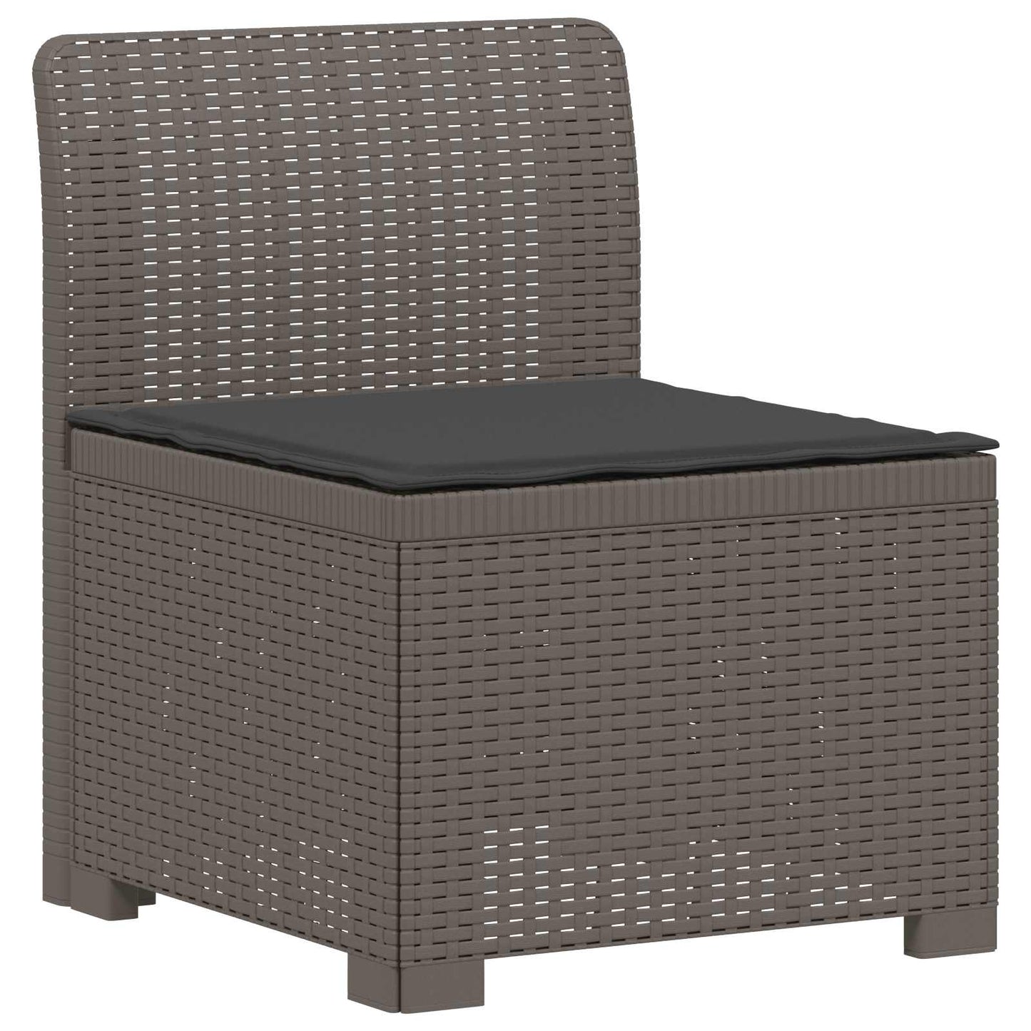 5-Zits Tuin Sofa met Kussens Rattan Look PP Lichtgrijs is nu te koop bij PeponiXL, paradijselijk wonen!