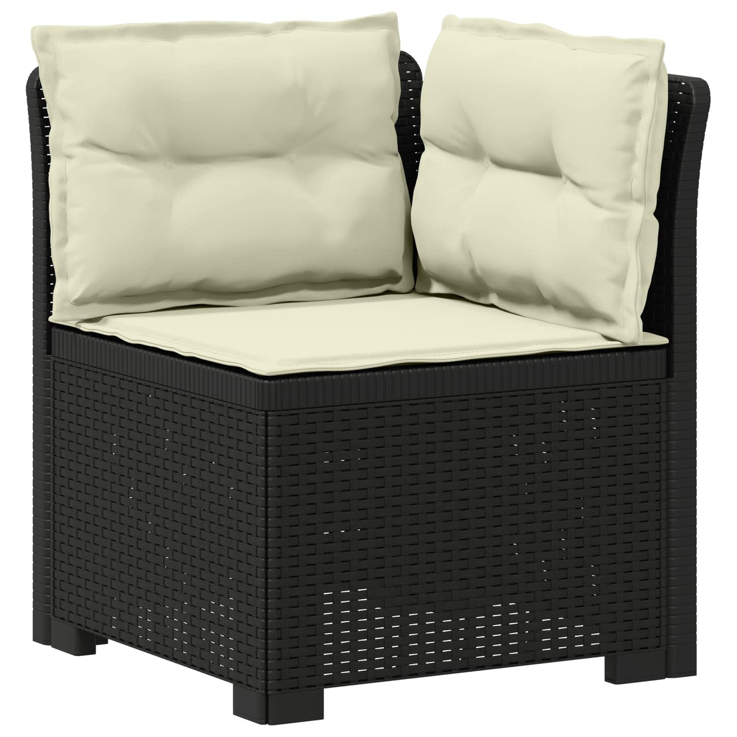 5-Zits Tuin Sofa met Kussens Rattan Look PP Antraciet is nu te koop bij PeponiXL, paradijselijk wonen!