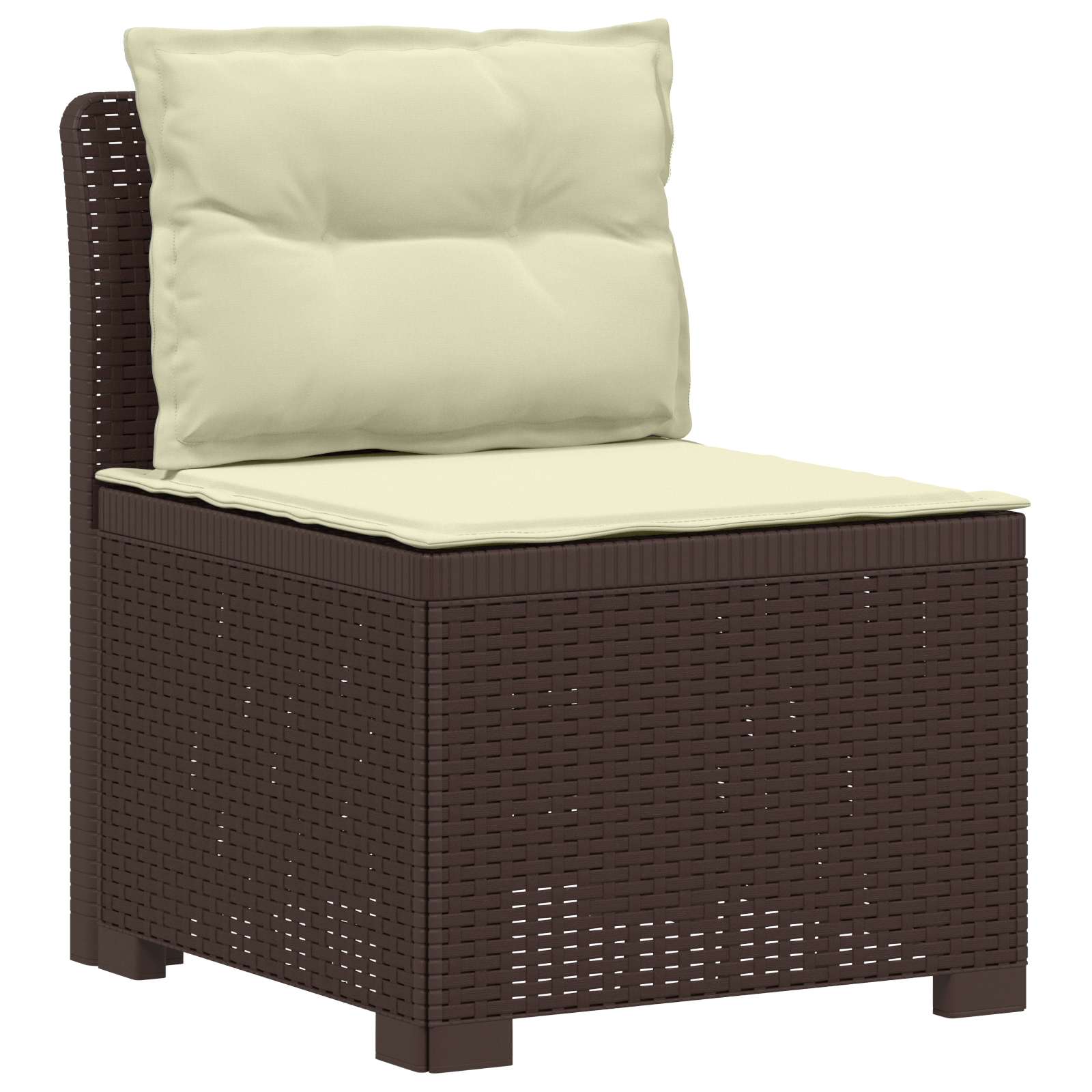 5-Zits Tuin Sofa met Kussens Rattan Look PP Bruin is nu te koop bij PeponiXL, paradijselijk wonen!