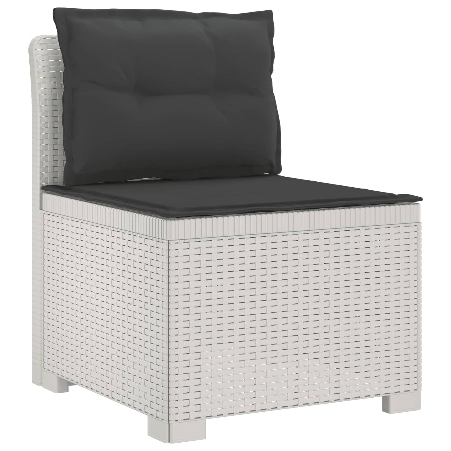 5-Zits Tuin Sofa met Kussens Rattan Look PP Wit is nu te koop bij PeponiXL, paradijselijk wonen!