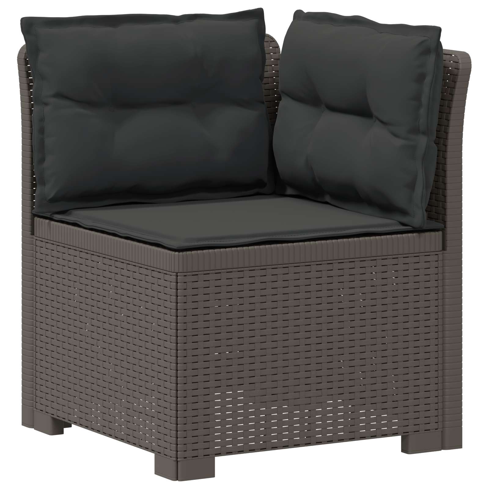 5-Zits Tuin Sofa met Kussens Rattan Look PP Lichtgrijs is nu te koop bij PeponiXL, paradijselijk wonen!