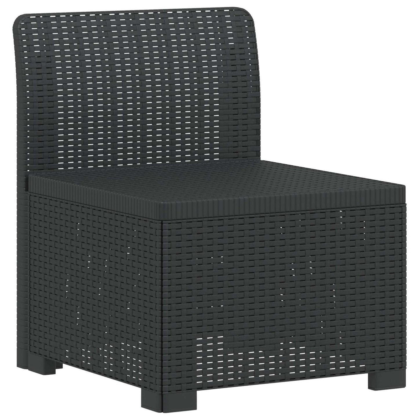 6-Zits Tuin Sofa Rattan Look PP Antraciet is nu te koop bij PeponiXL, paradijselijk wonen!