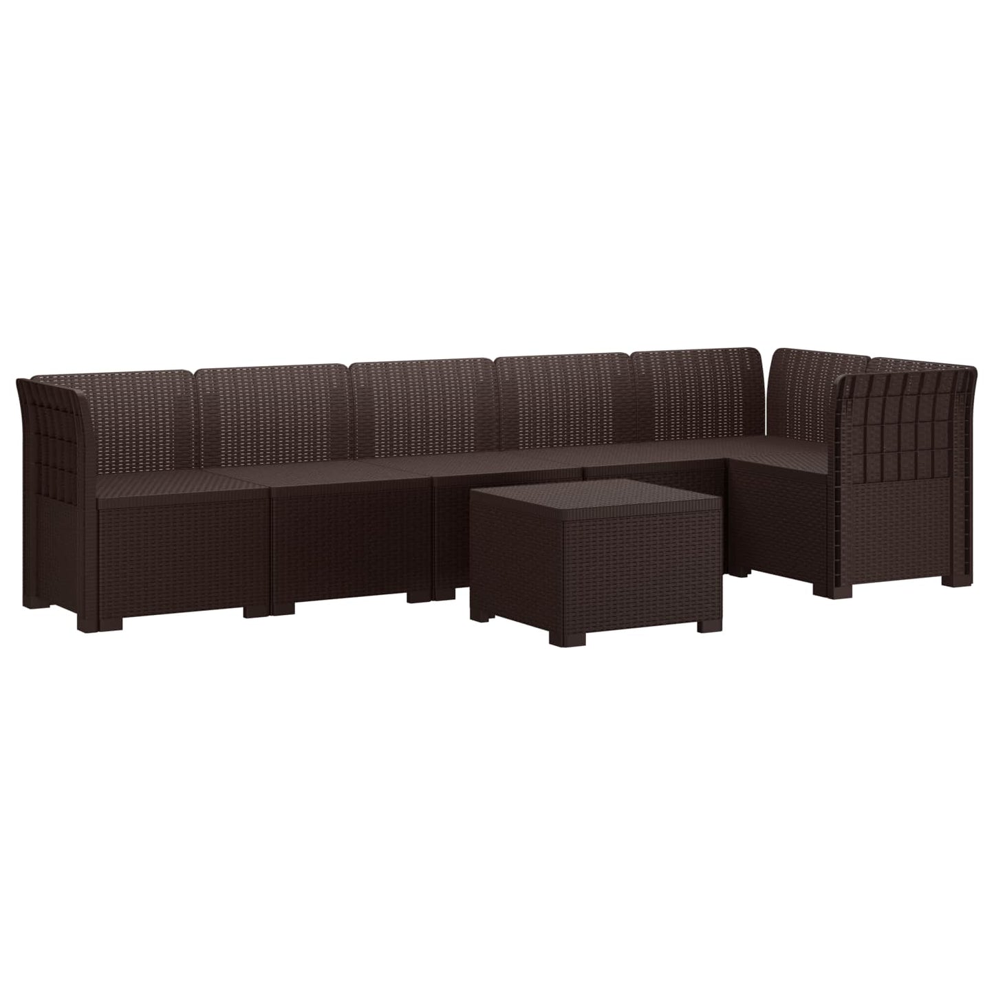 6-Zits Tuin Sofa Rattan Look PP Bruin is nu te koop bij PeponiXL, paradijselijk wonen!