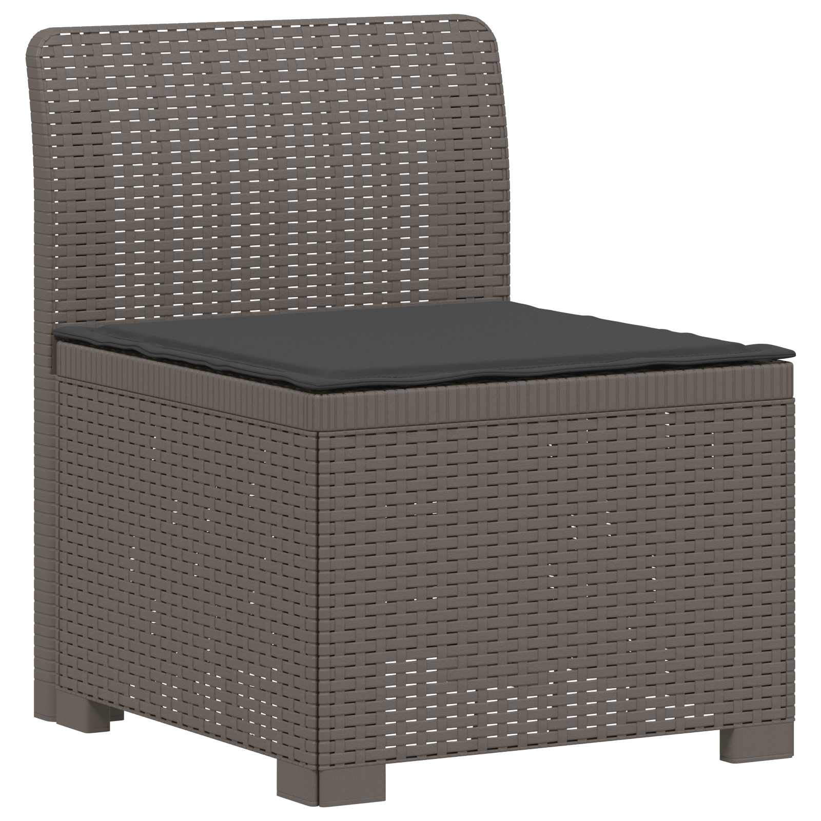6-Zits Tuin Sofa met Kussens Rattan Look PP Lichtgrijs is nu te koop bij PeponiXL, paradijselijk wonen!