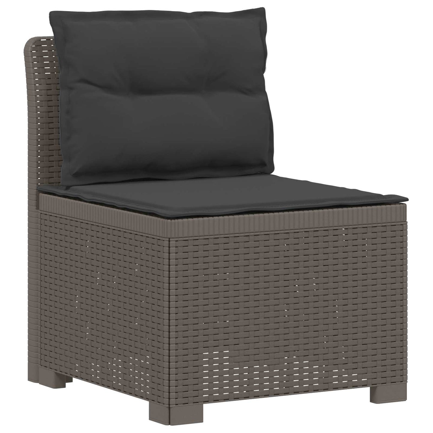 6-Zits Tuin Sofa met Kussens Rattan Look PP Lichtgrijs is nu te koop bij PeponiXL, paradijselijk wonen!