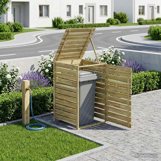 Containerombouw voor 1 bak 240 L Geïmpregneerd grenenhout is nu te koop bij PeponiXL, paradijselijk wonen!